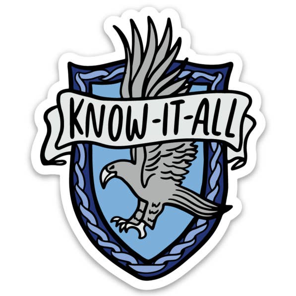 HP Ravenclaw Know It All Sticker - Colors & Cocktails