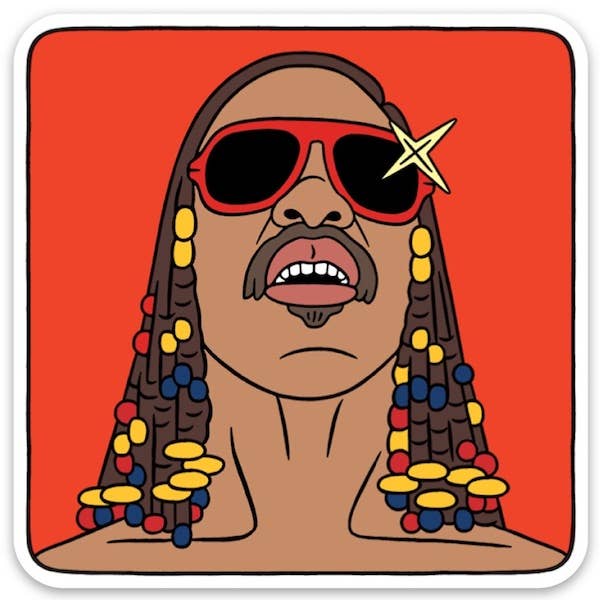 Stevie Wonder Sticker - Colors & Cocktails