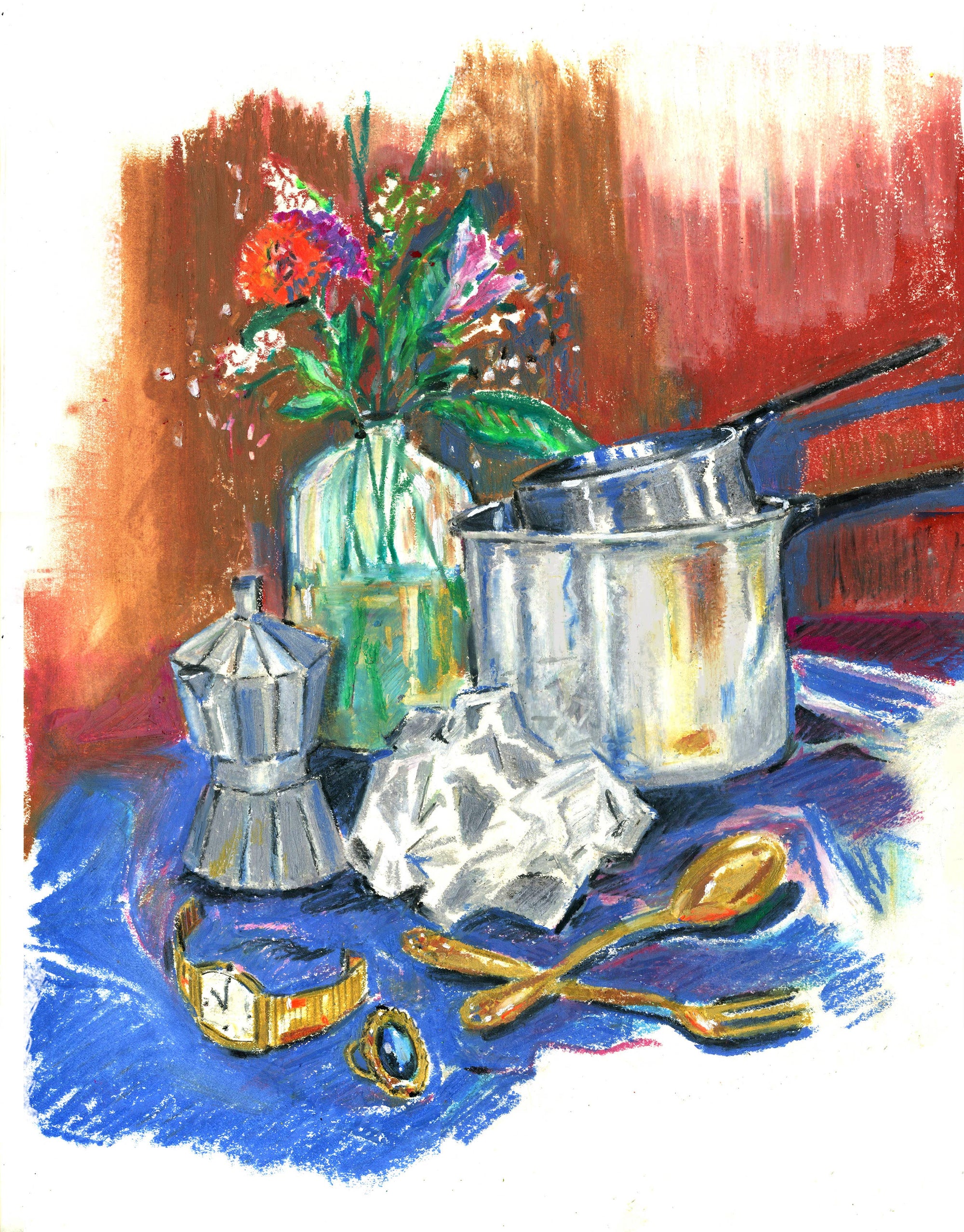 Metallic Oil Pastels - Set of 12