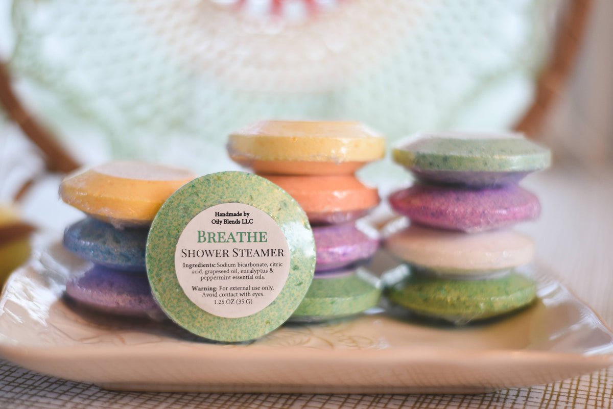 Essential Oil Shower Steamers Breathe: Shower Steamer Tray