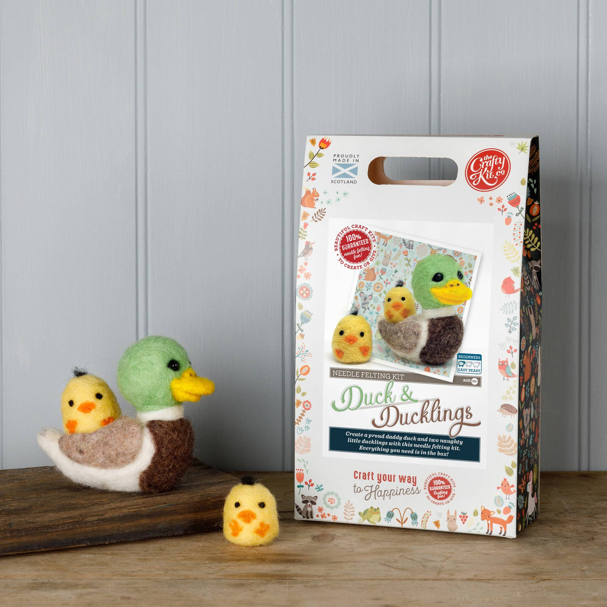 Duck &amp; Ducklings Needle Felting Craft Kit