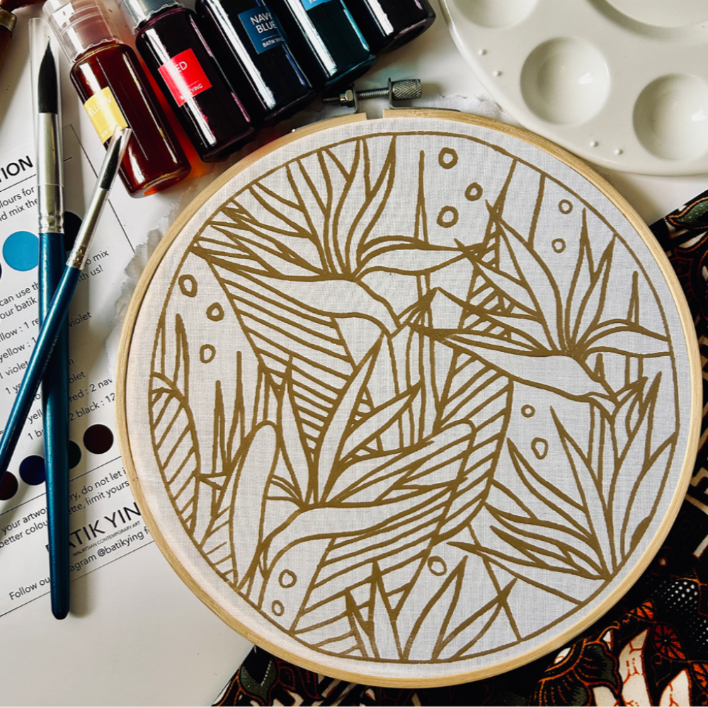 Bird of Paradise | Batik Craft Kit | Hand-Waxed DIY Art Kit UK: Batik Diy Kit