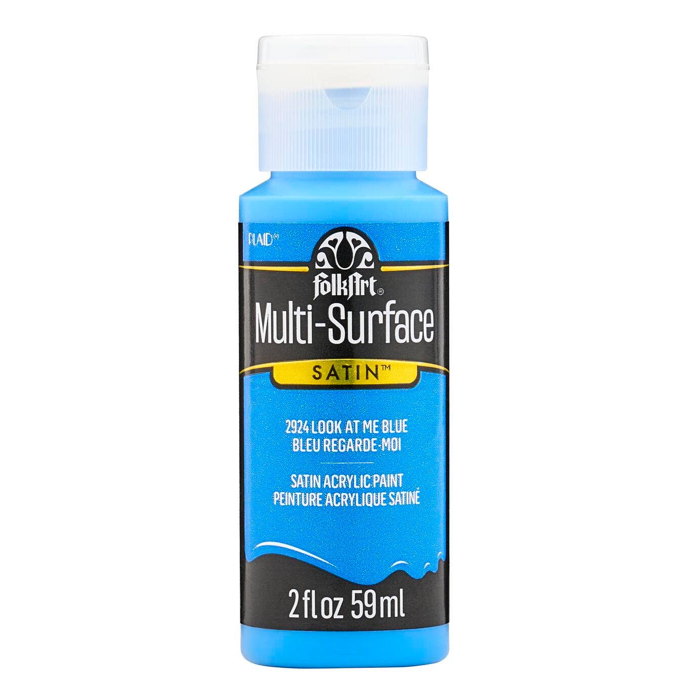FolkArt ® Multi-Surface Satin Acrylic Paint - 2 oz: Look At Me Blue