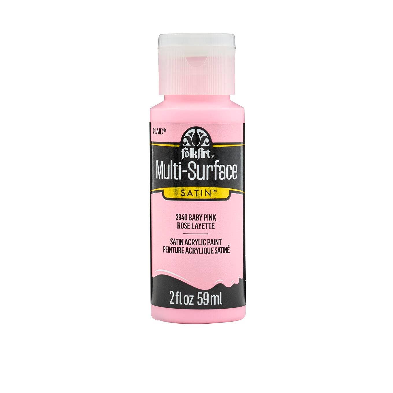 FolkArt ® Multi-Surface Satin Acrylic Paint - 2 oz: Baby Pink