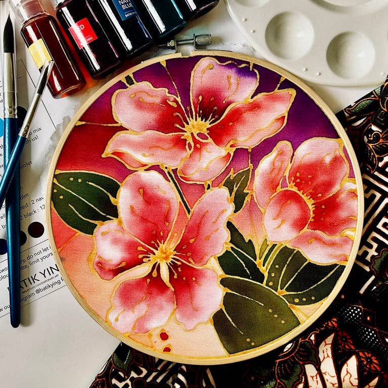 Sakura in Bloom | Batik Craft Kit | Hand-Waxed DIY Art Kit UK: Batik Kit