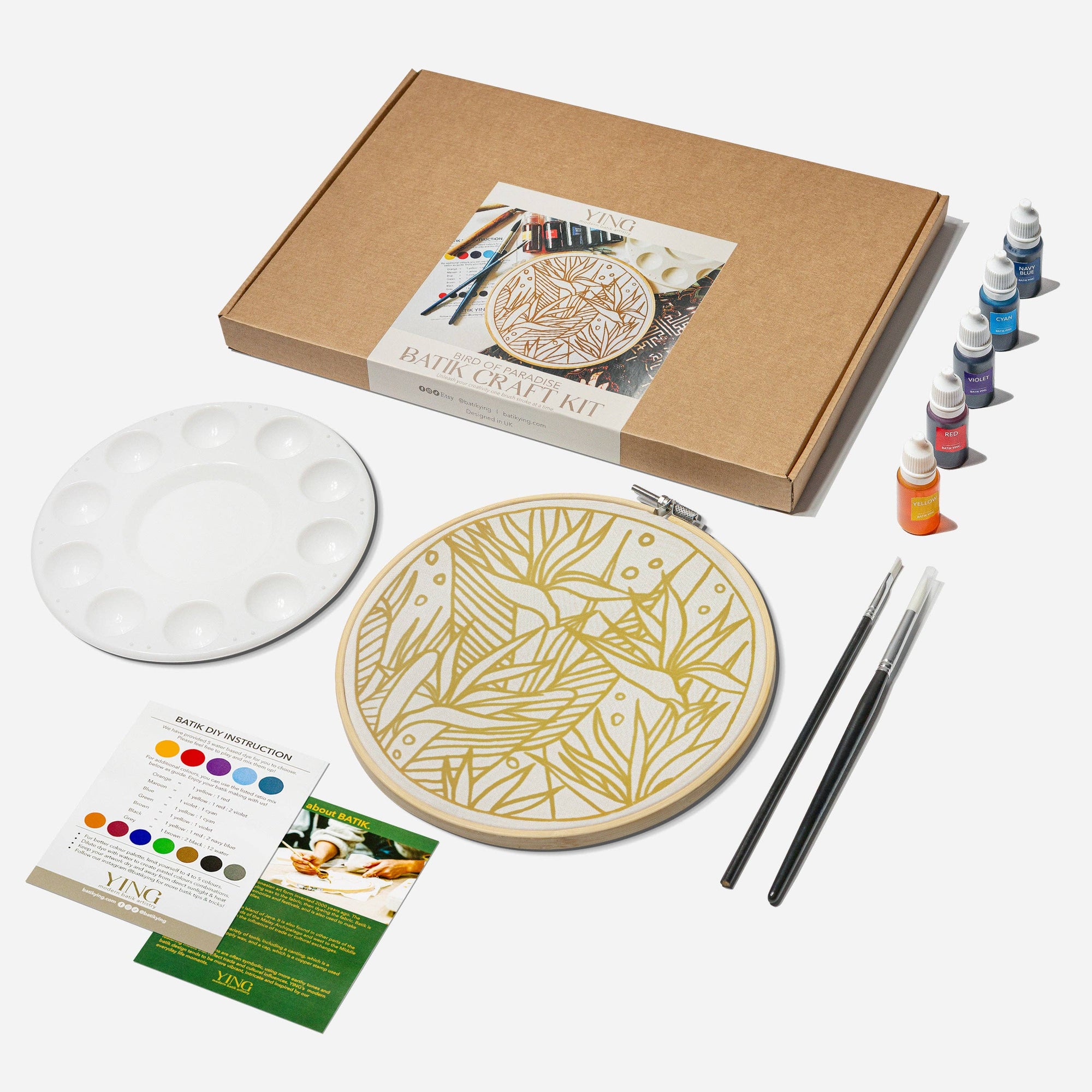 Bird of Paradise | Batik Craft Kit | Hand-Waxed DIY Art Kit UK: Batik Diy Kit