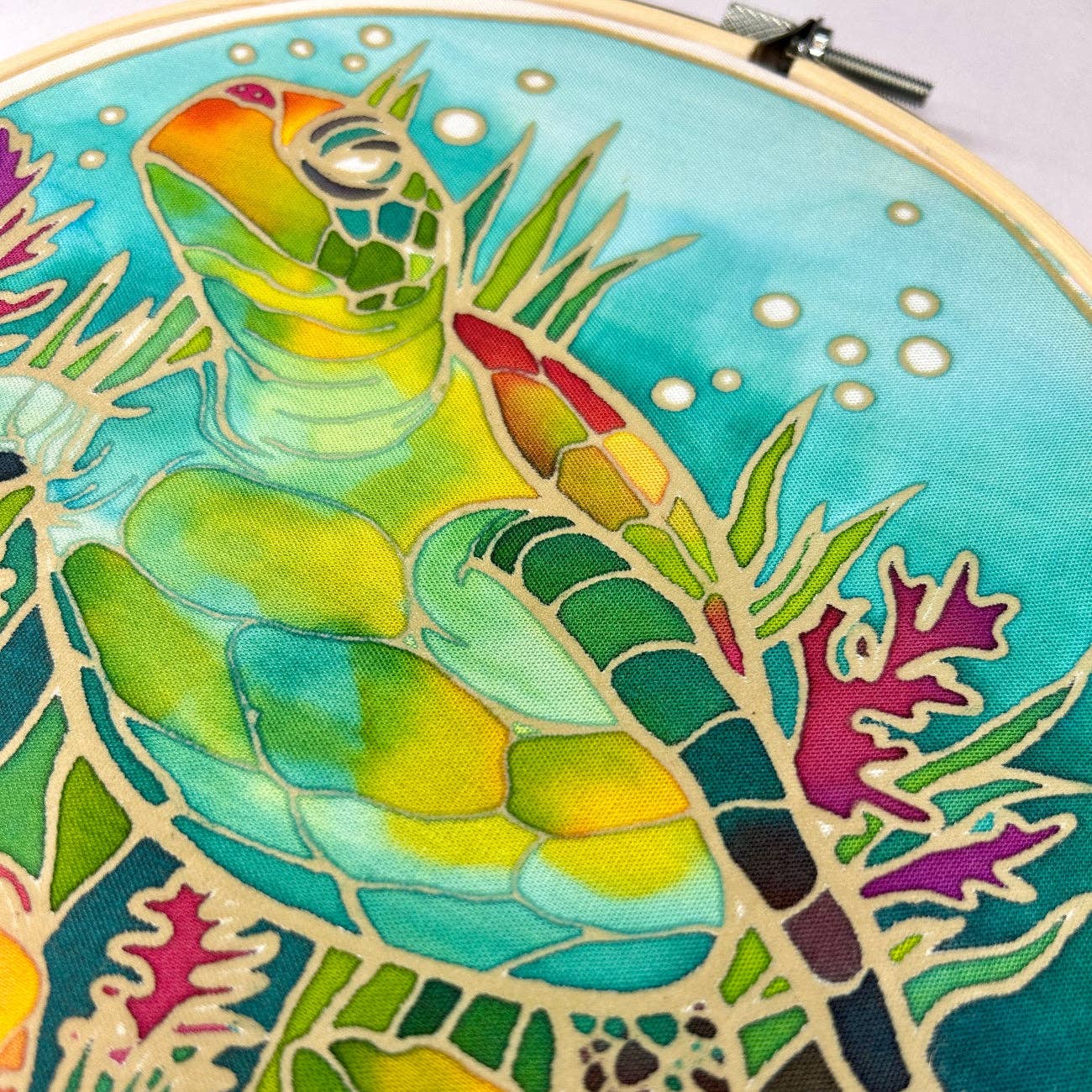 Oh My Turtle! | Batik Craft Kit | Hand-Waxed DIY Art Kit UK: Batik Diy Kit