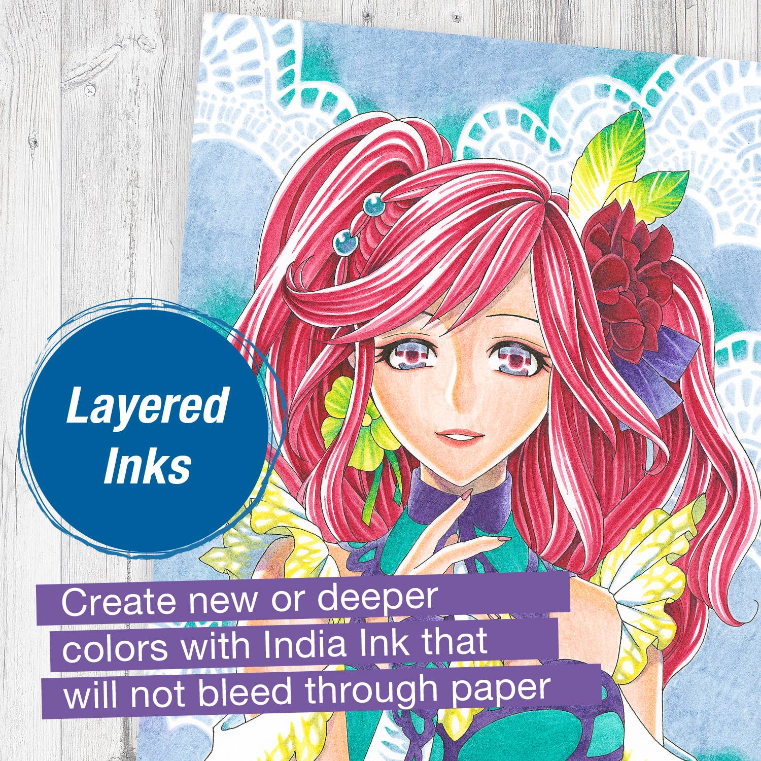 Pitt Artist Pen, Manga Shojo Set - Wallet of 6