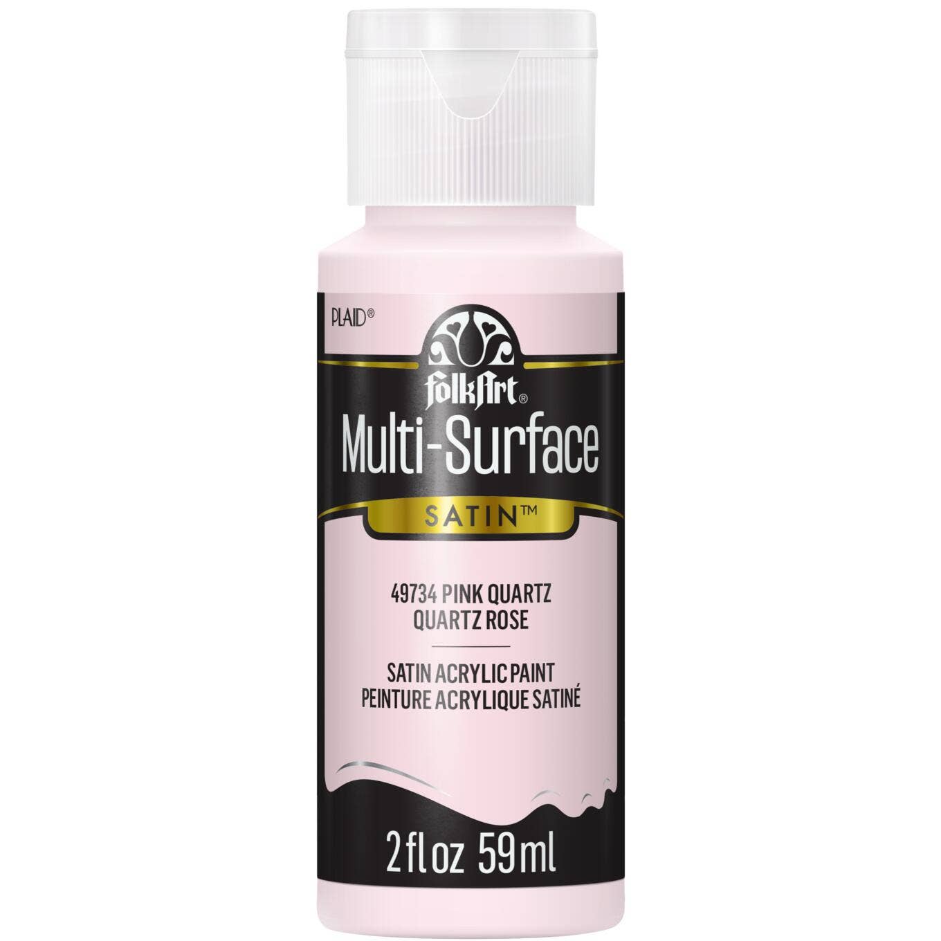 FolkArt ® Multi-Surface Satin Acrylic Paint - 2 oz: Pink Quartz