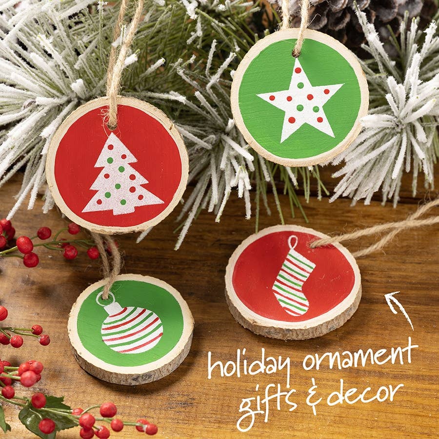 Wood Slick Ornaments