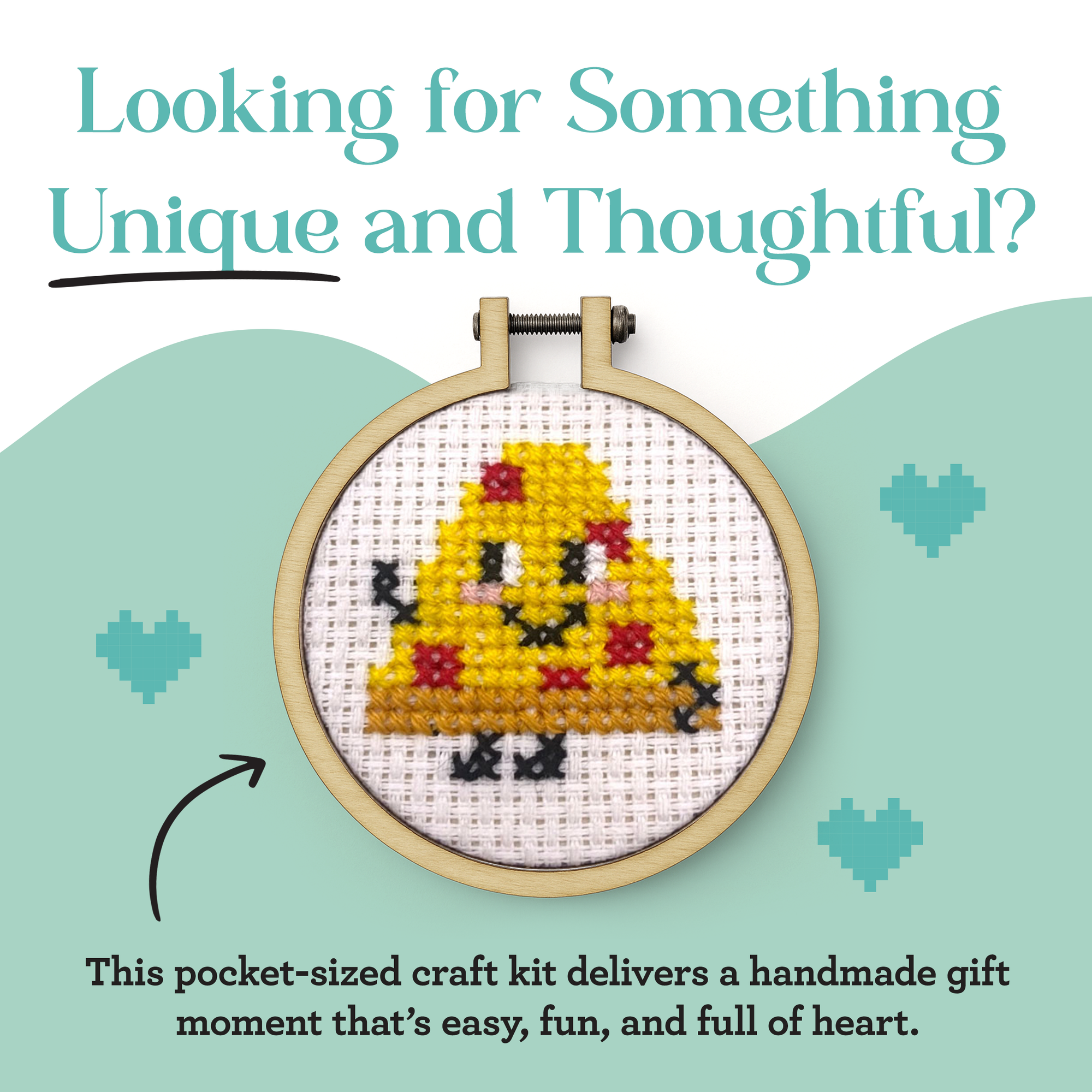 'Take A Pizza My Heart' Mini Matchbox Cross Stitch Kit