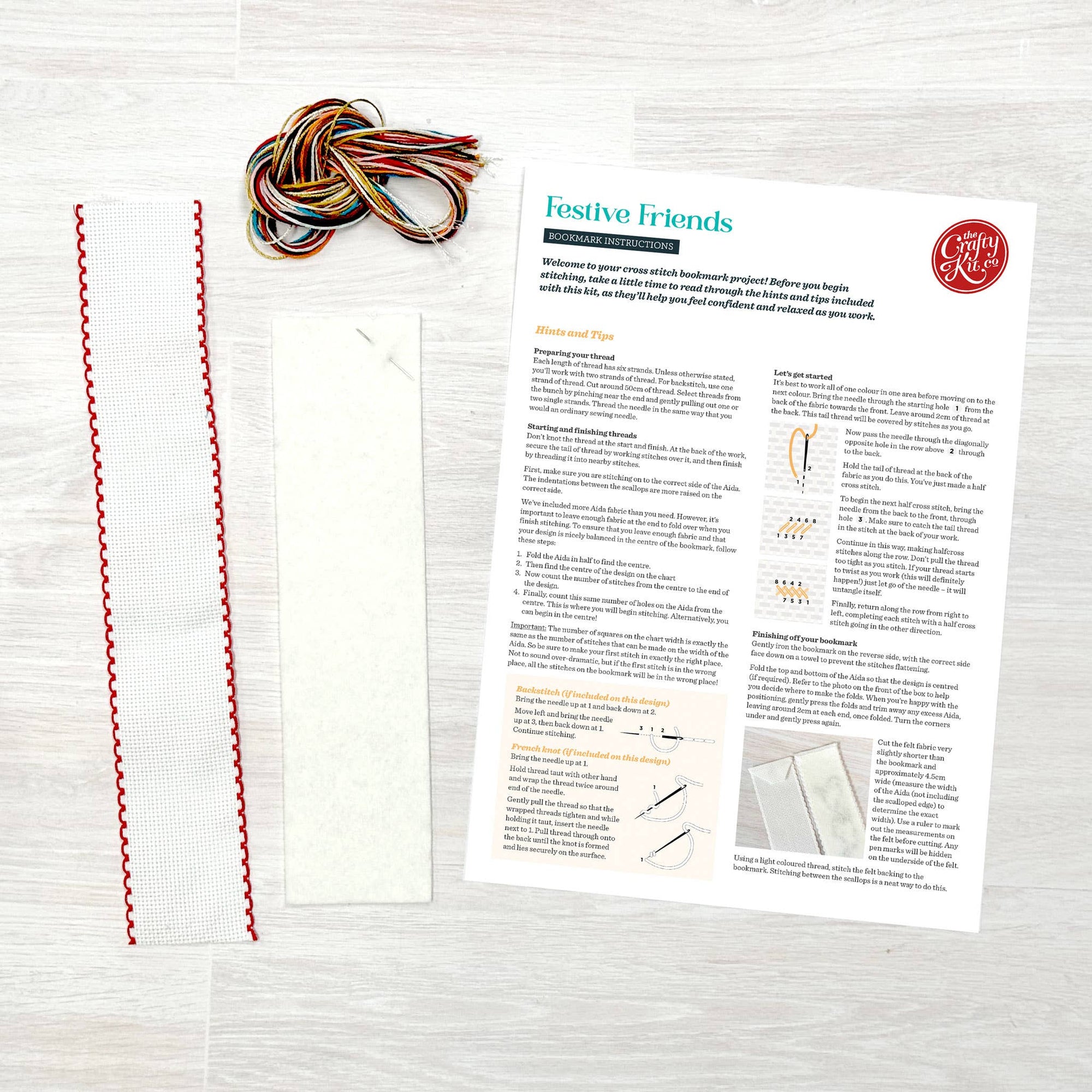 Festive Friends Cross Stitch Bookmark Kit