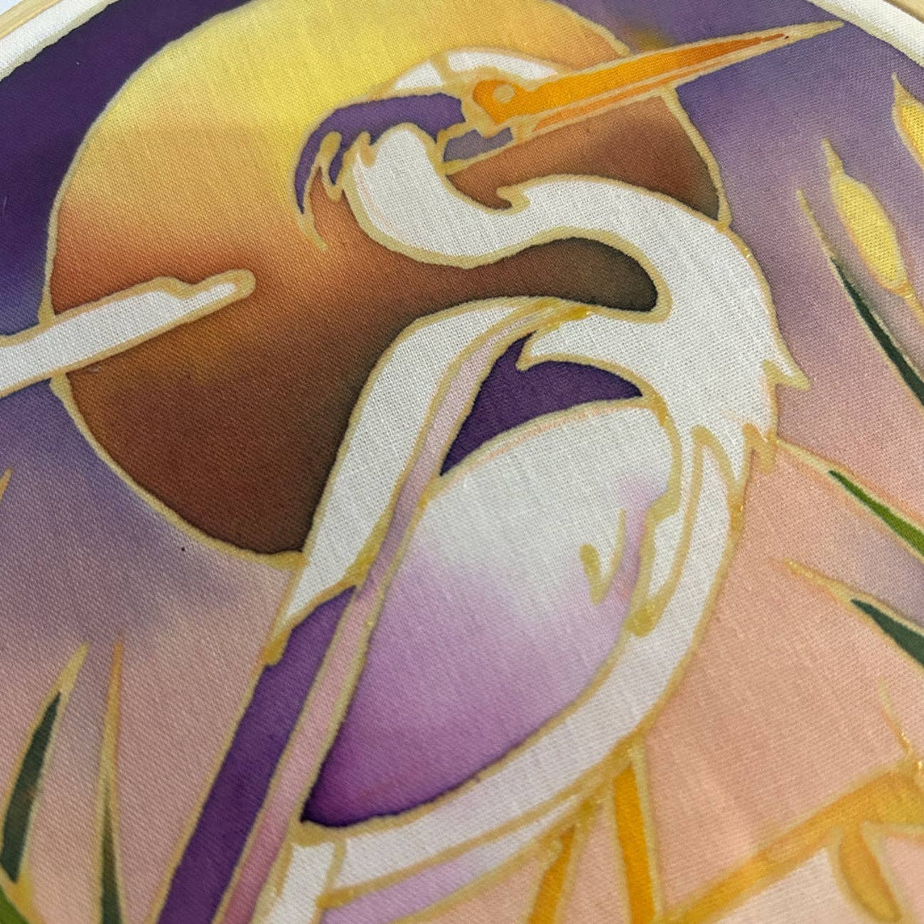 River Heron | Batik Craft Kit | Hand-Waxed DIY Art Kit UK: Batik Kit