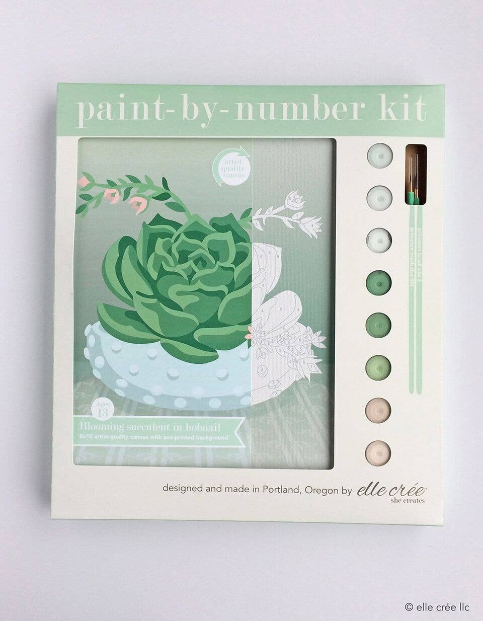 Blooming Succulent in Hobnail PBN Kit