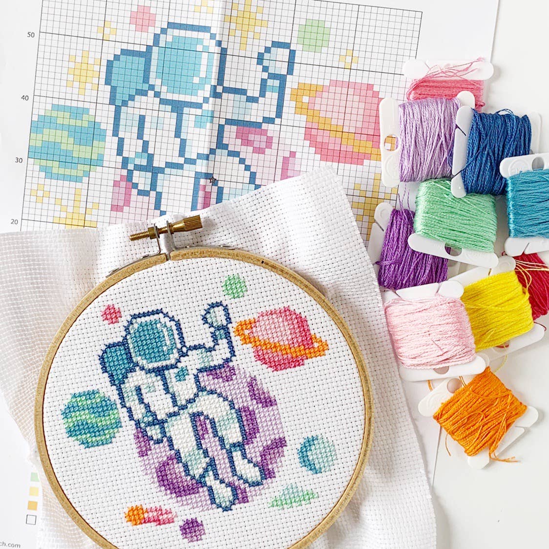 Space Explorer Cross Stitch Kit