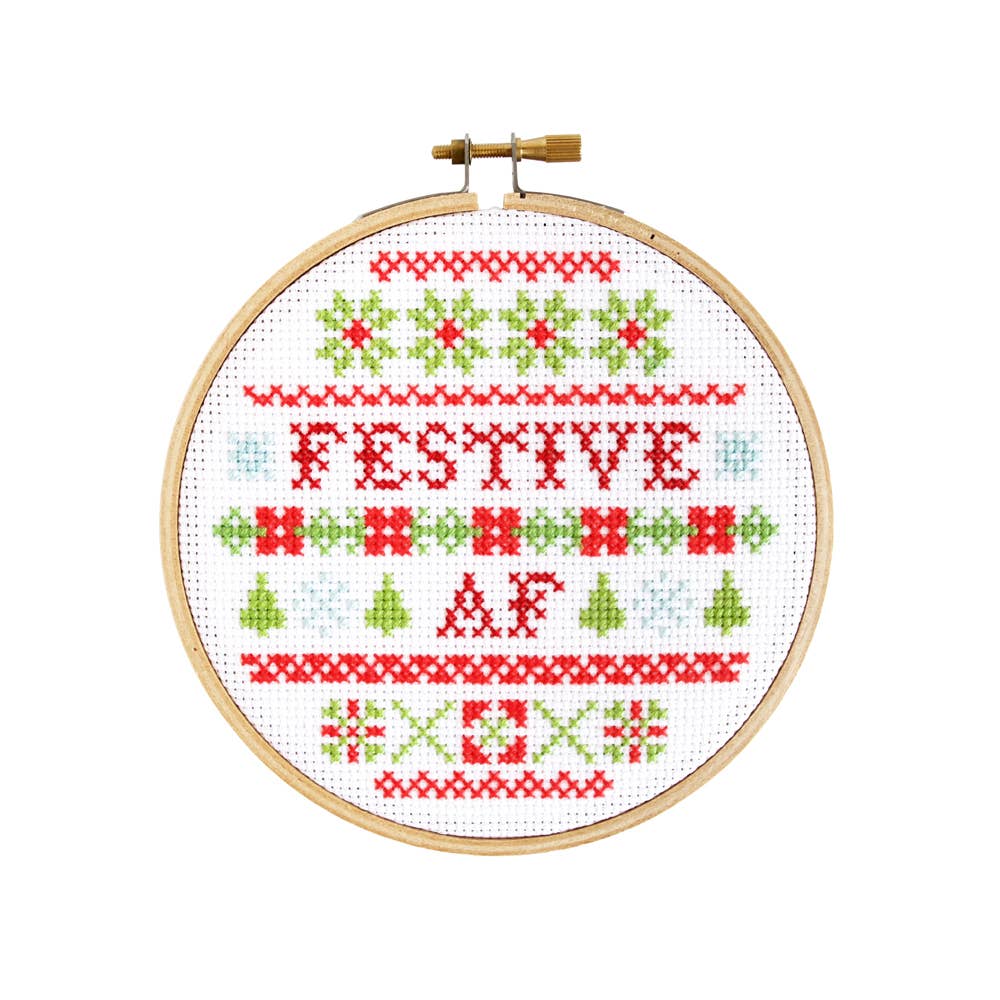 Festive AF Cross Stitch Kit