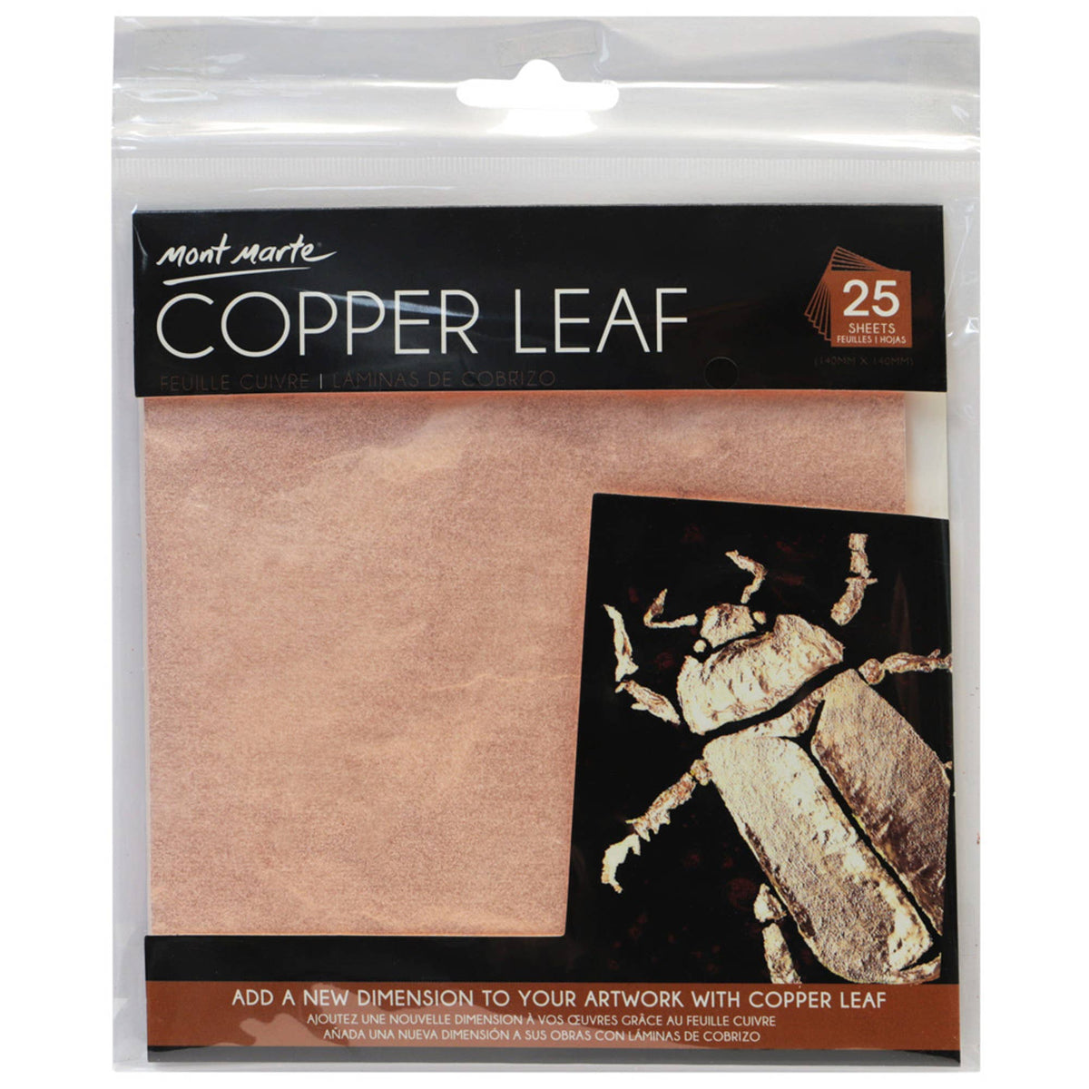 Copper Leaf 14x14cm 25 Sheet