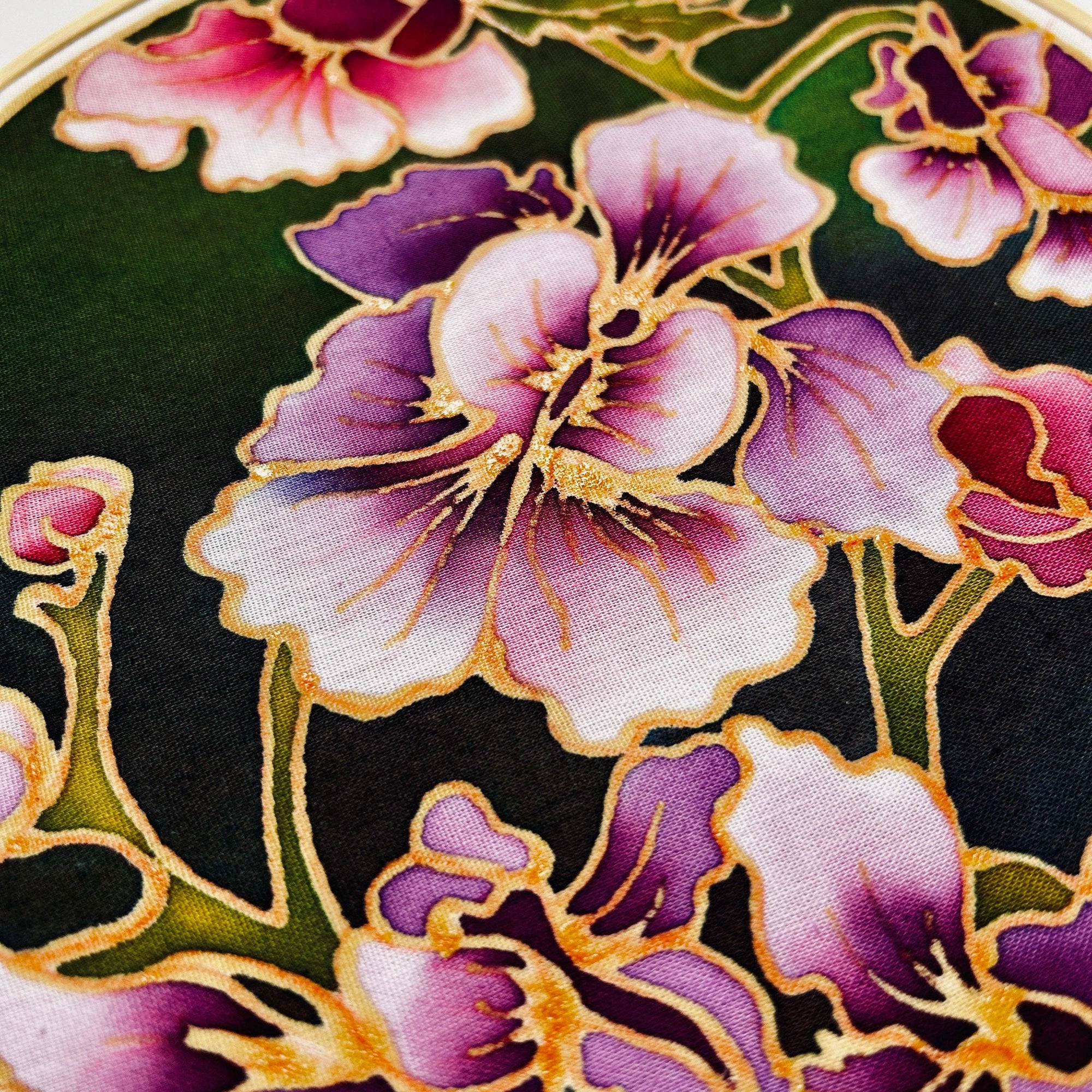 Midnight Orchid | Batik Craft Kit | Hand-Waxed DIY Art Kit UK: Batik Kit