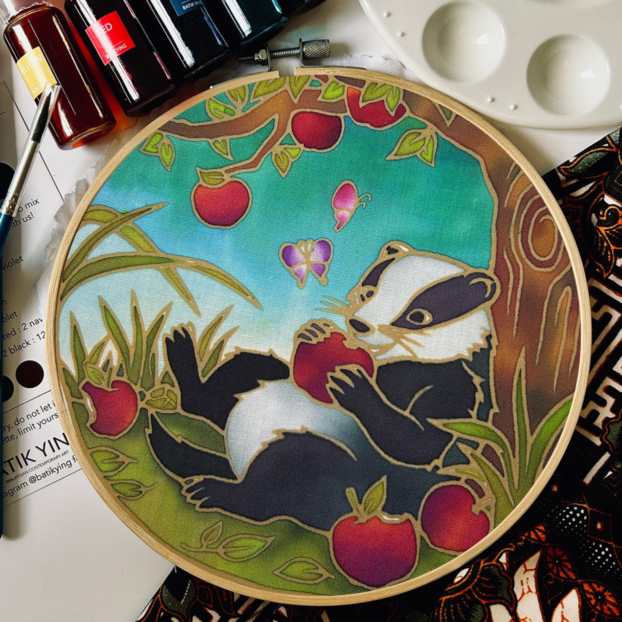 Mr. Brock's Picnic | Batik Craft Kit | Hand-Waxed DIY Art Kit UK: Batik DIY Kit