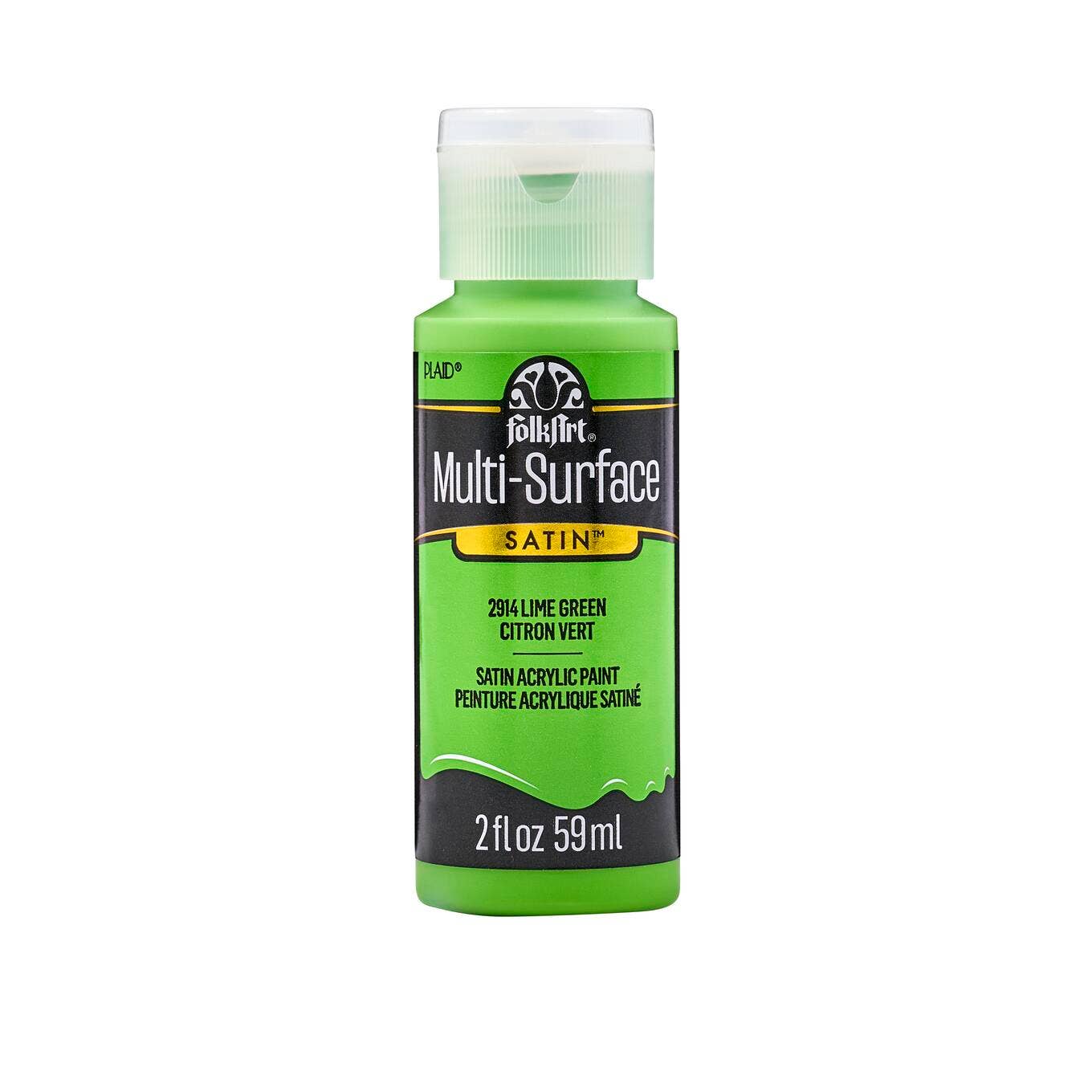 FolkArt ® Multi-Surface Satin Acrylic Paint - 2 oz: Lime Green