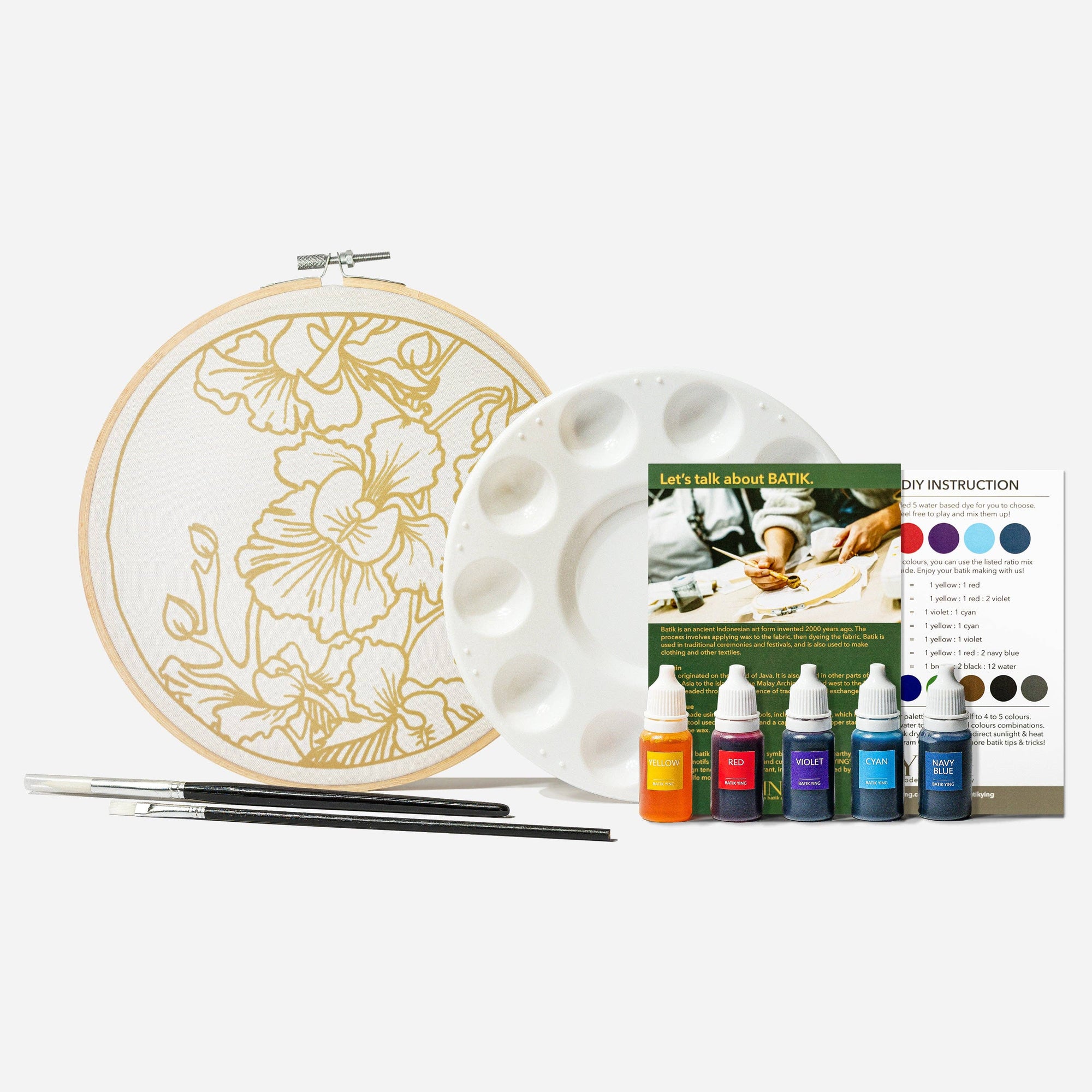 Midnight Orchid | Batik Craft Kit | Hand-Waxed DIY Art Kit UK: Batik Kit