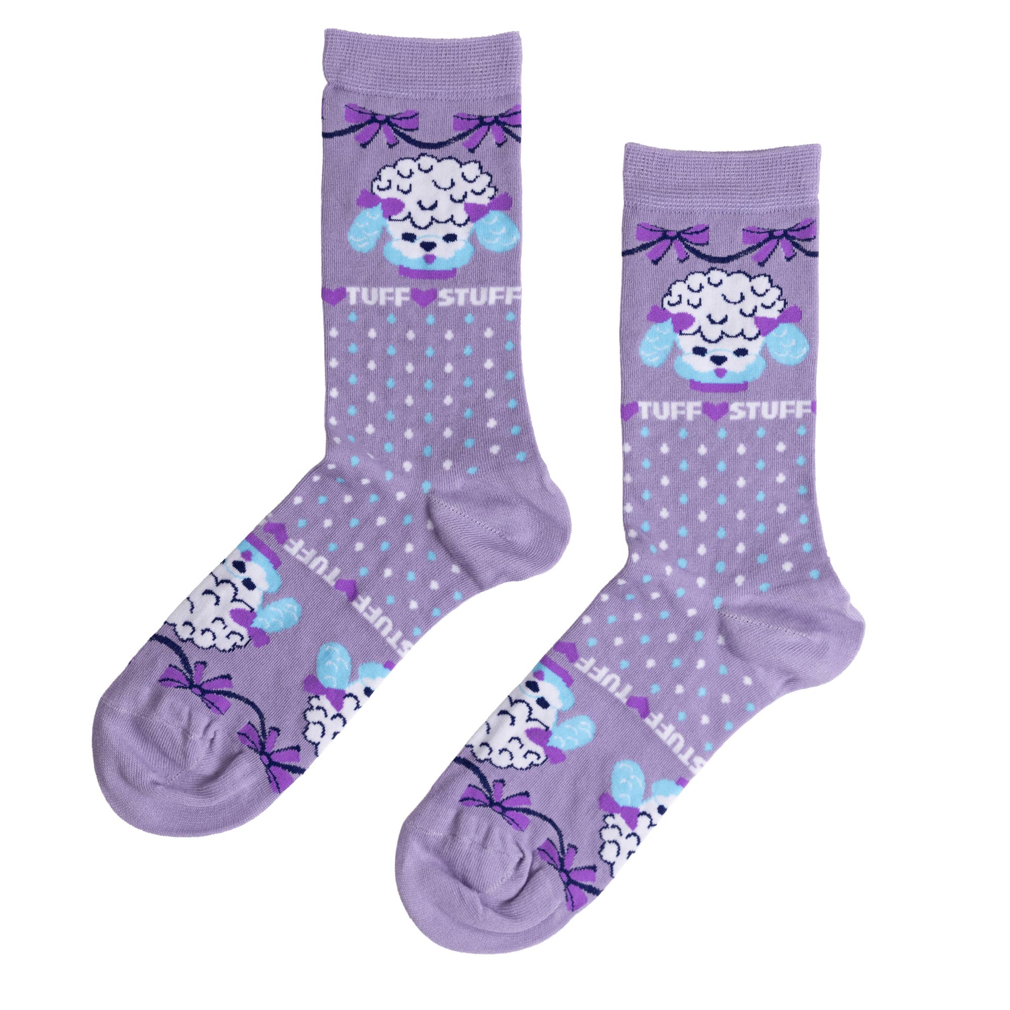 Tuff Stuff Poodle Crew Socks | Funny Dog Socks | Small