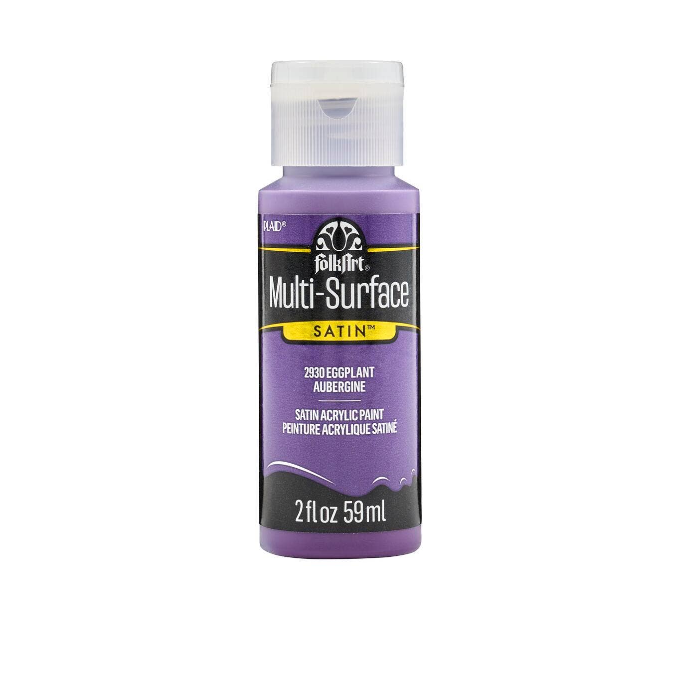 FolkArt ® Multi-Surface Satin Acrylic Paint - 2 oz: Eggplant