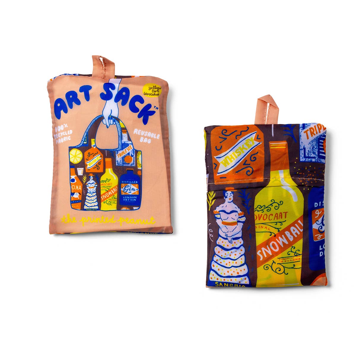 Cocktails Art Sack® by The Printed Peanut  | Reusable Tote