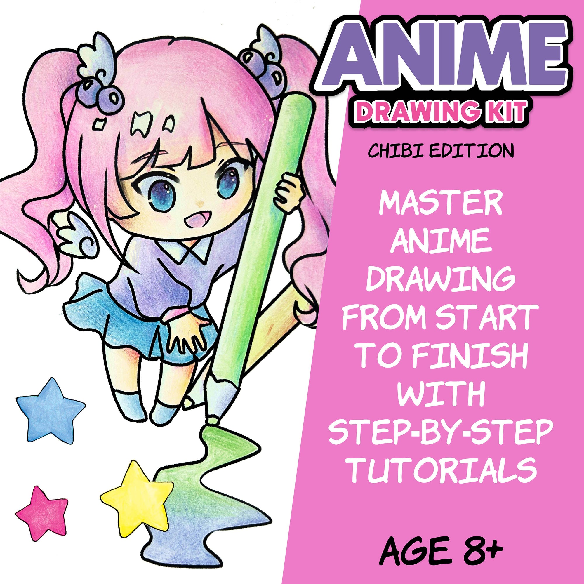 Anime Drawing - Chibi Edition Drawing Instruction Kit