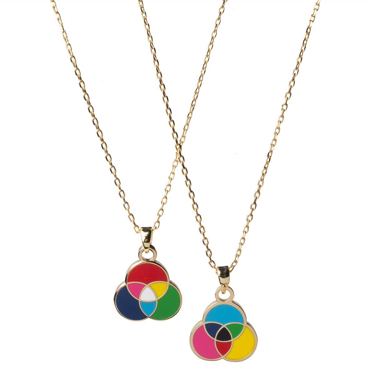 RGB/CMYK Double-Sided Pendant | Gold Artist Gift