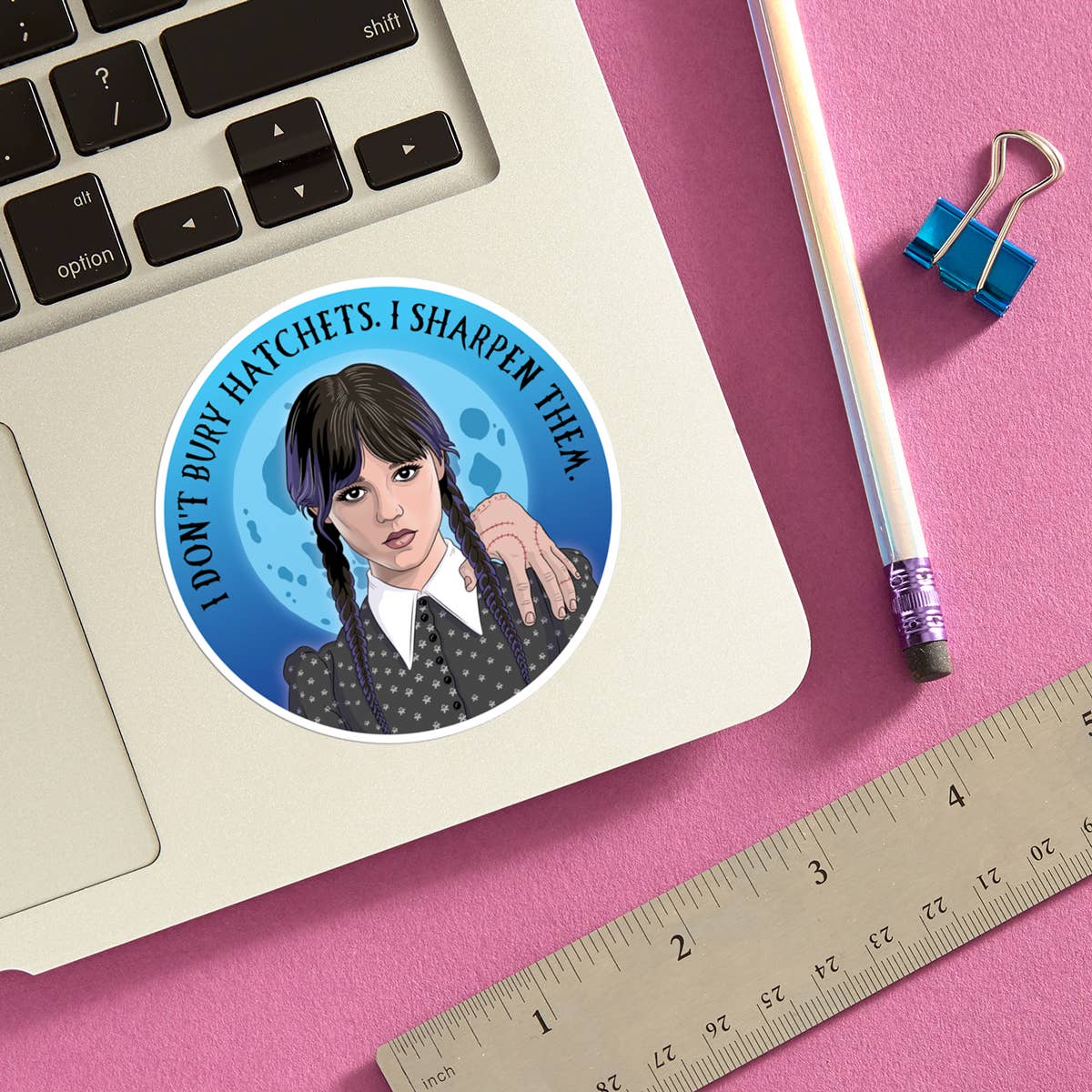 Wednesday Addams Die Cut Sticker