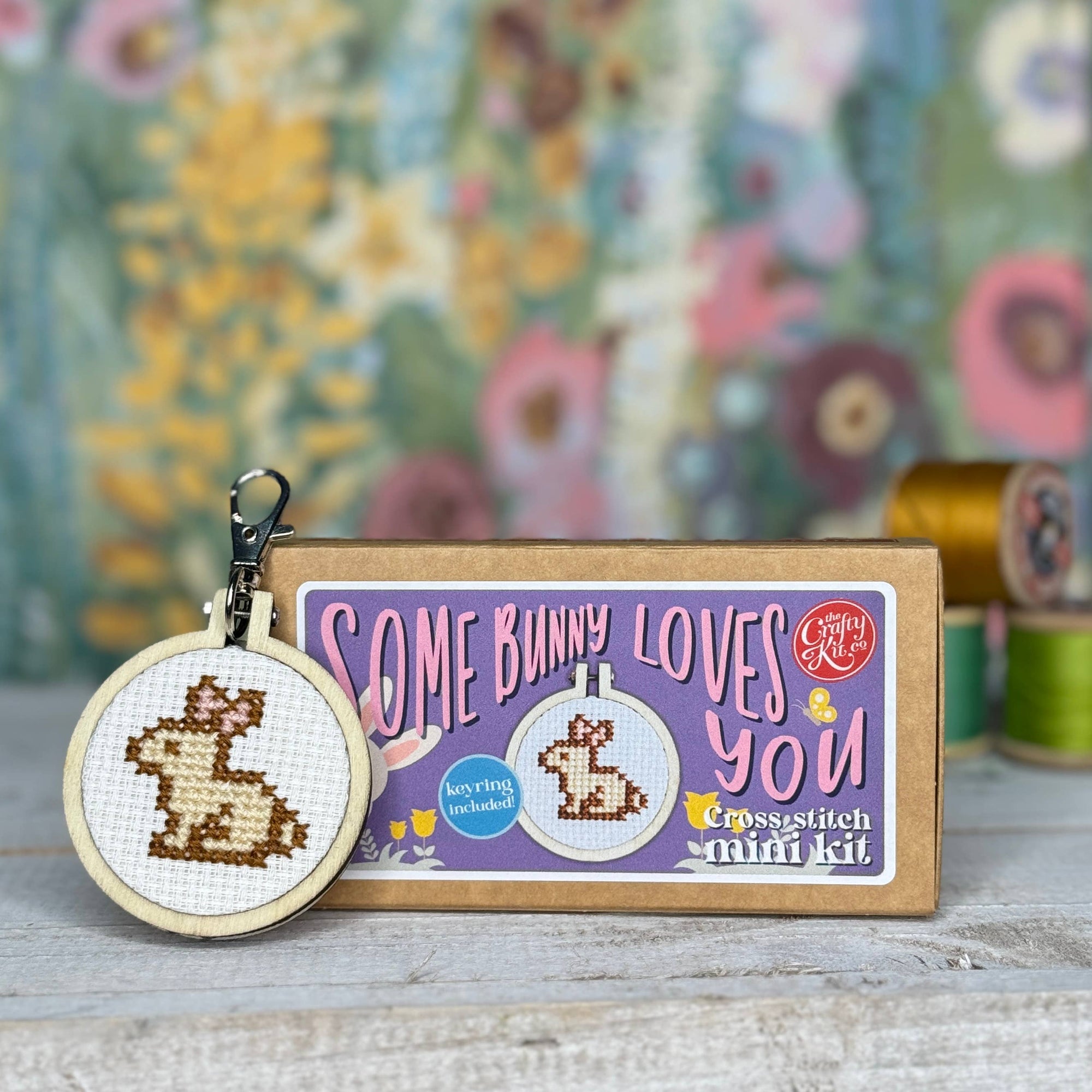 Some Bunny Loves You! Mini Matchbox Cross Stitch Kit