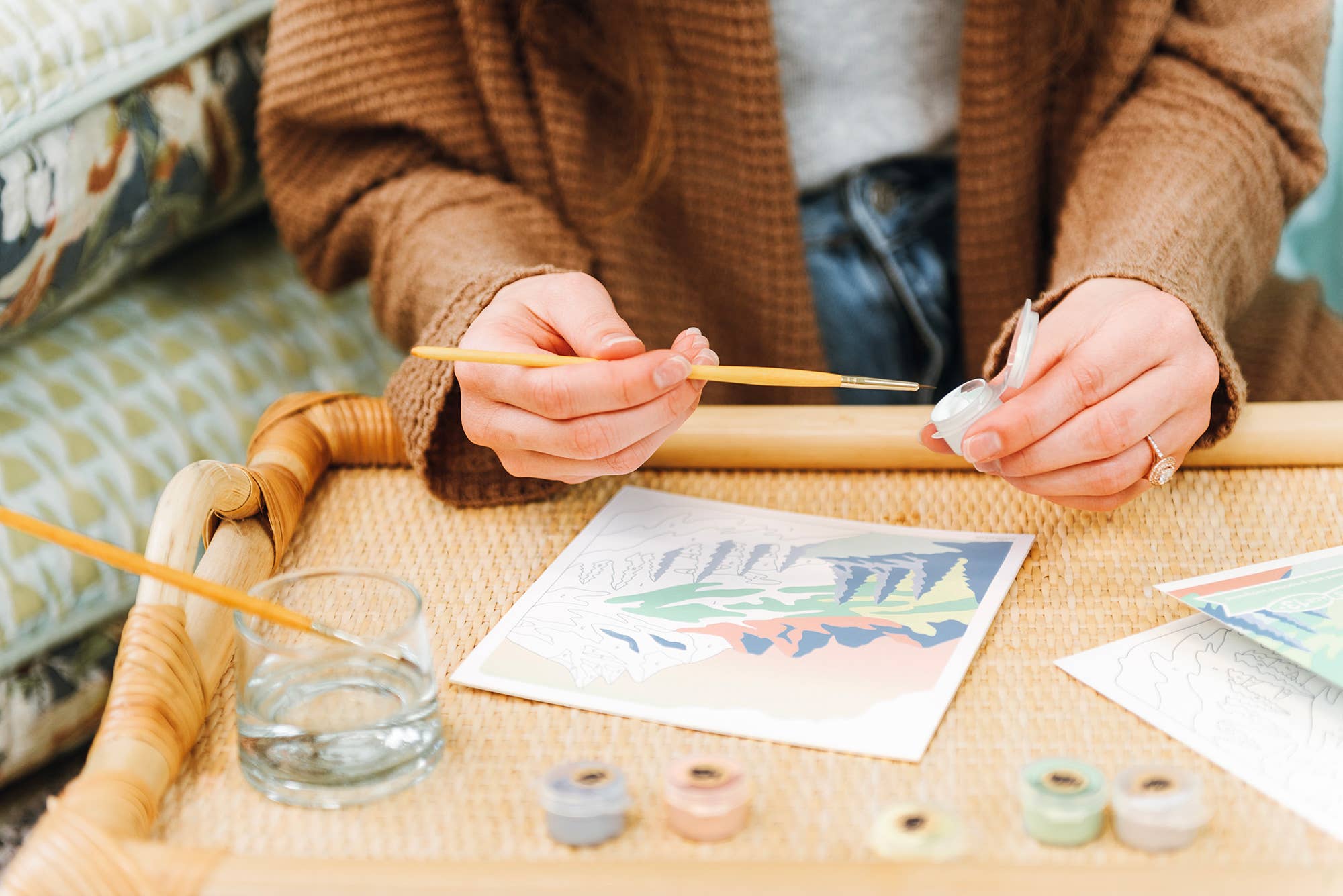 Alpine Sunset MINI Paint-by-Number Kit