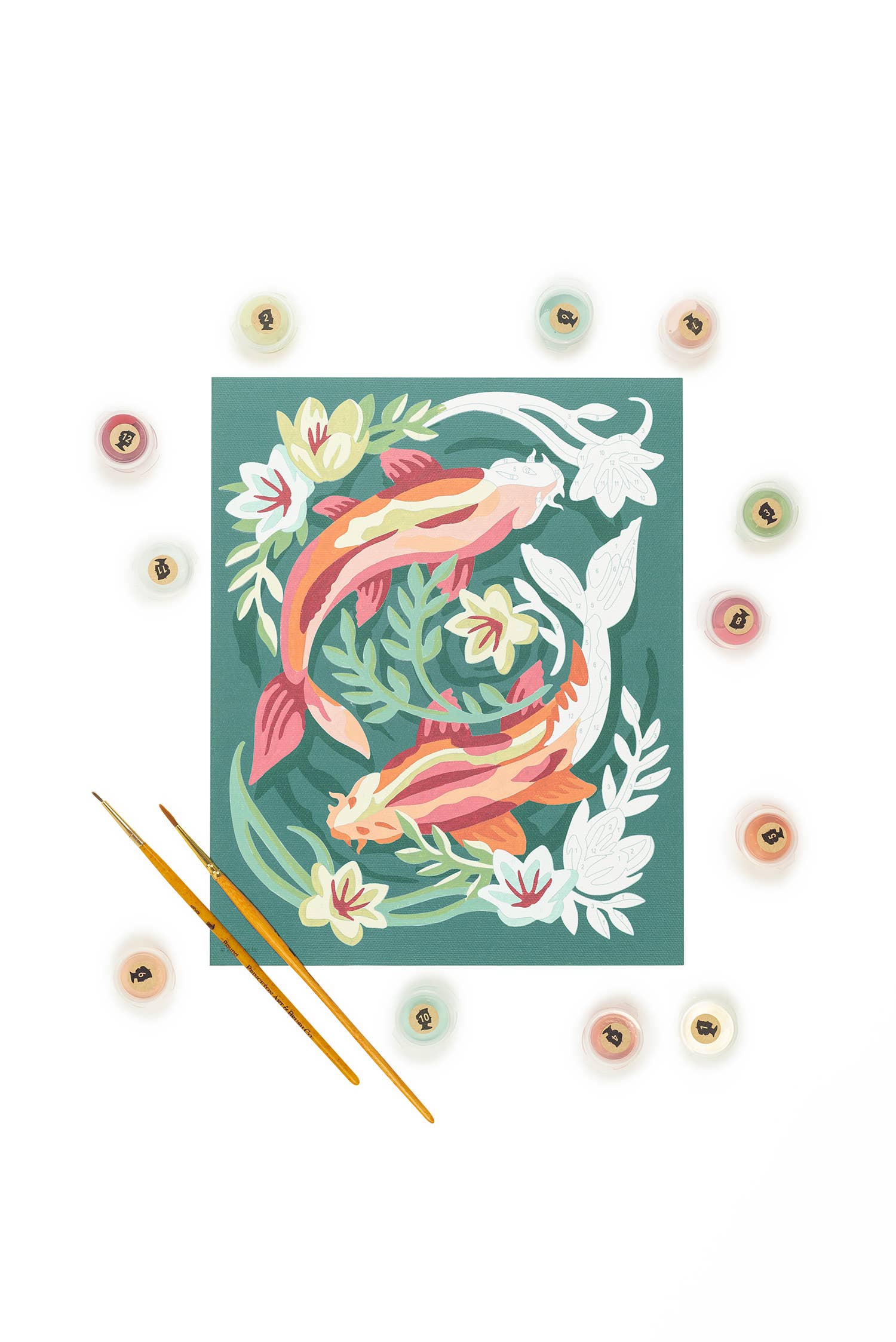 Koi Fish in Pond PBN Kit