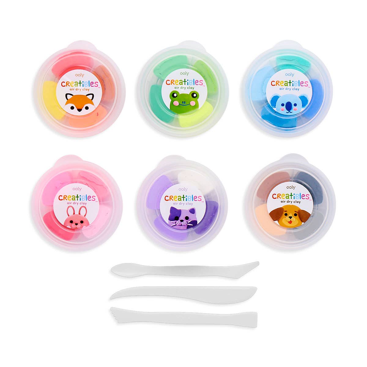 Creatibles: Air Dry Clay Deluxe Kit (Set of 24 Colors + 3 Tools)