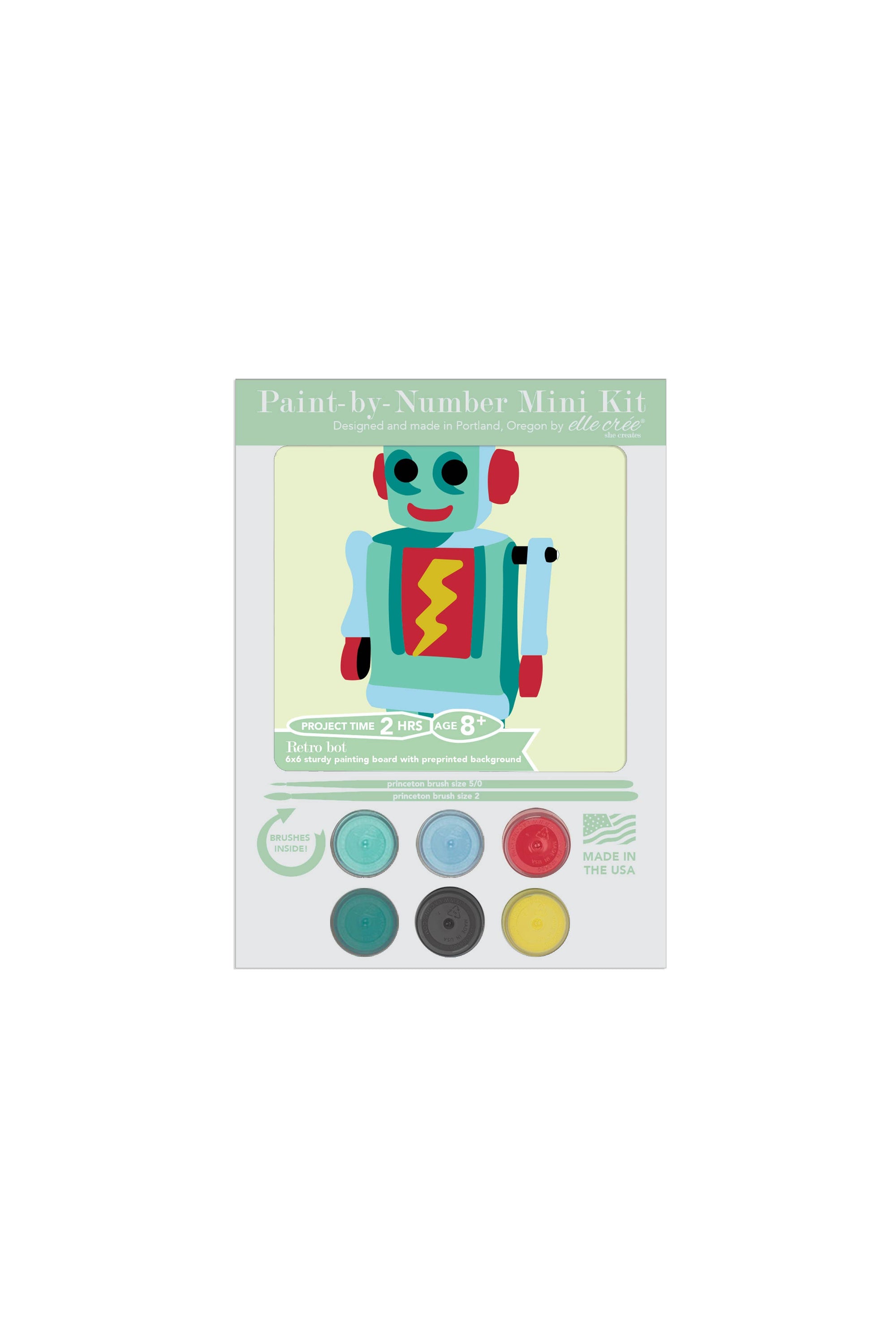 KIDS MINI Retro Bot Paint-by-Number Kit