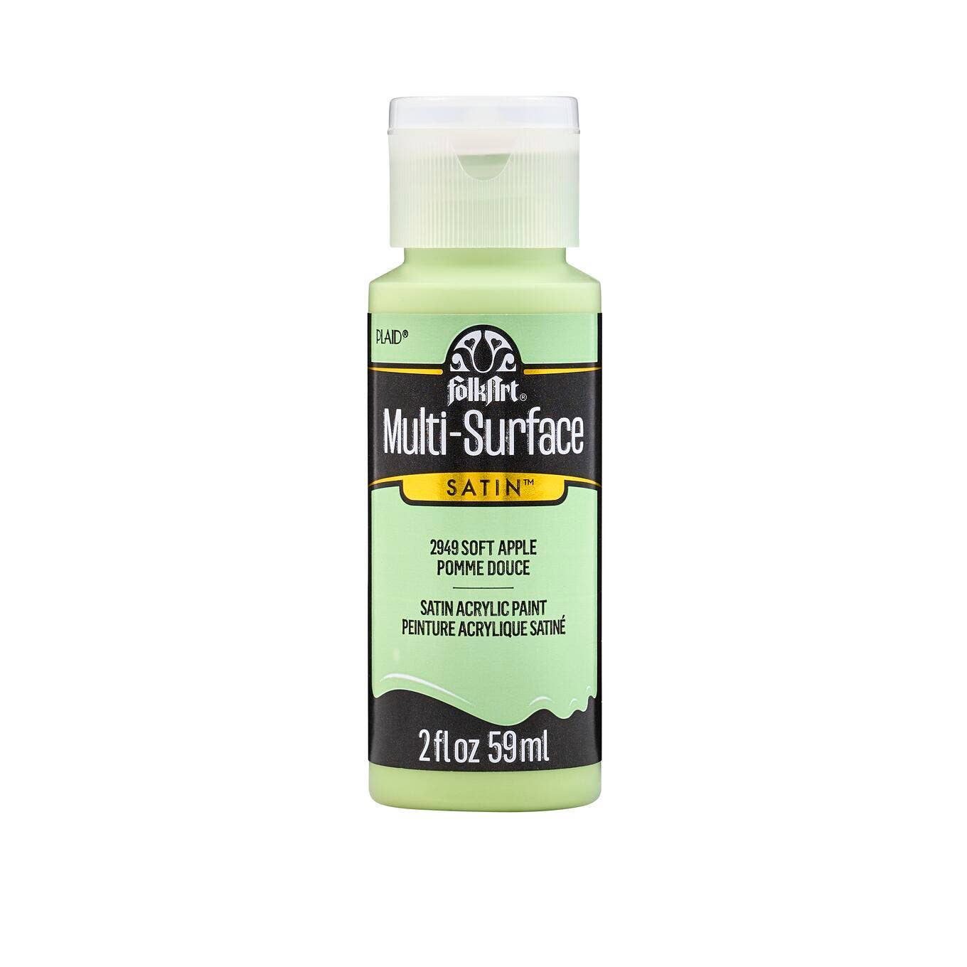 FolkArt ® Multi-Surface Satin Acrylic Paint - 2 oz: Soft Apple