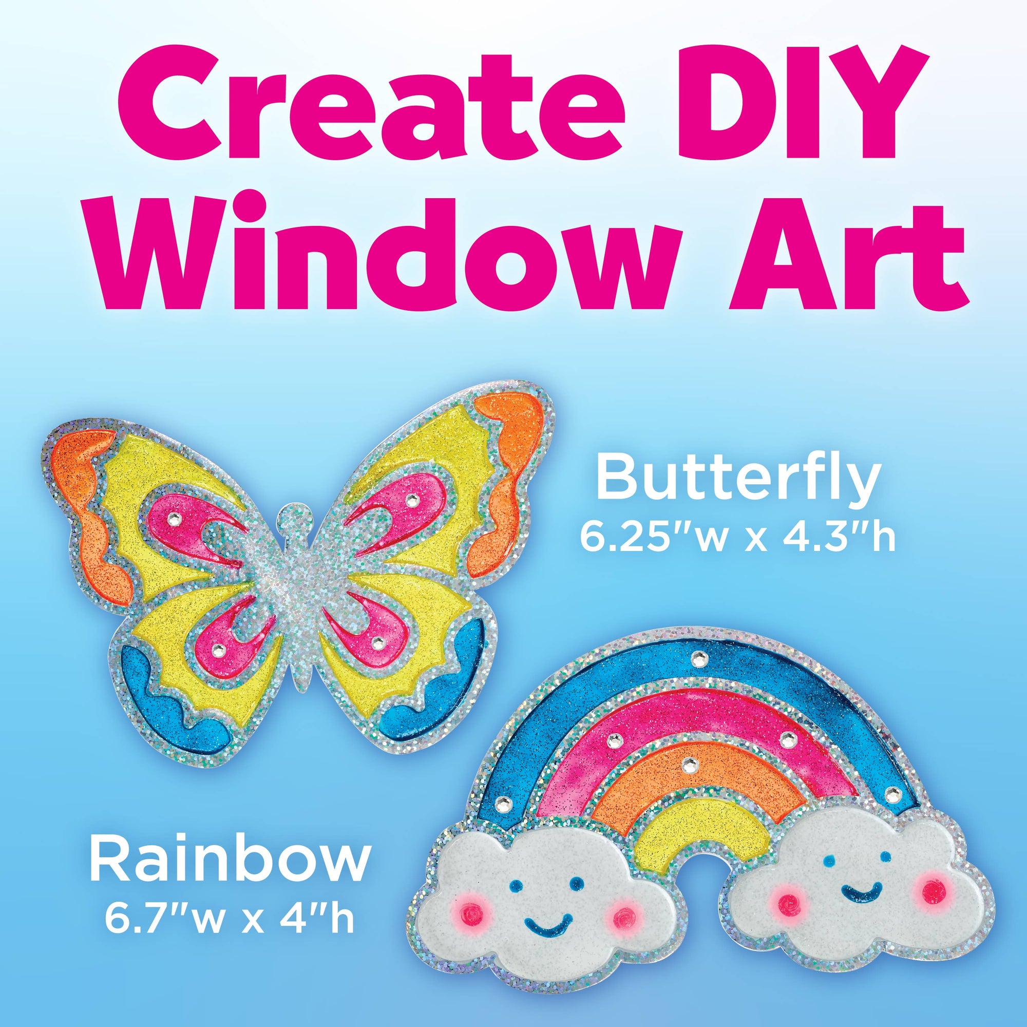 Easy Sparkle Window Art Mini Kit Craft Kit for Kids