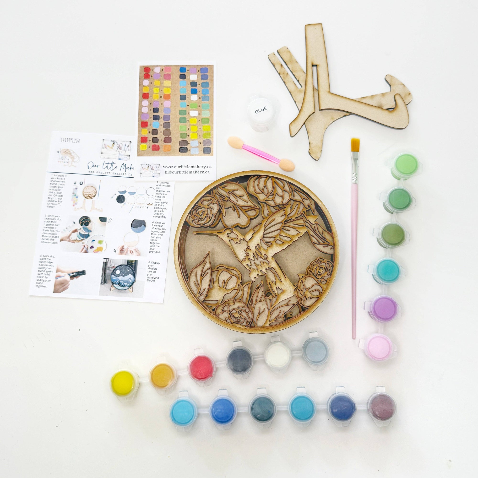 Hummingbird Garden Shadow Box Kit
