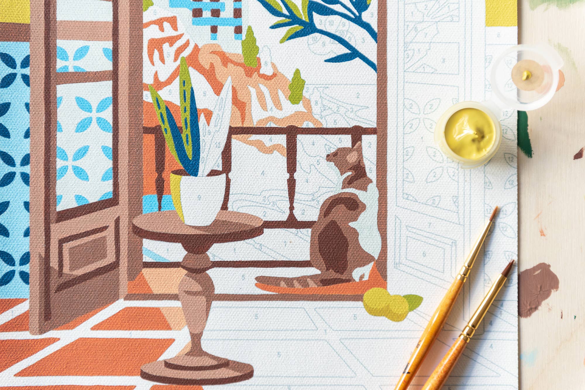 Coastal Catnap Paint-by-Number Kit