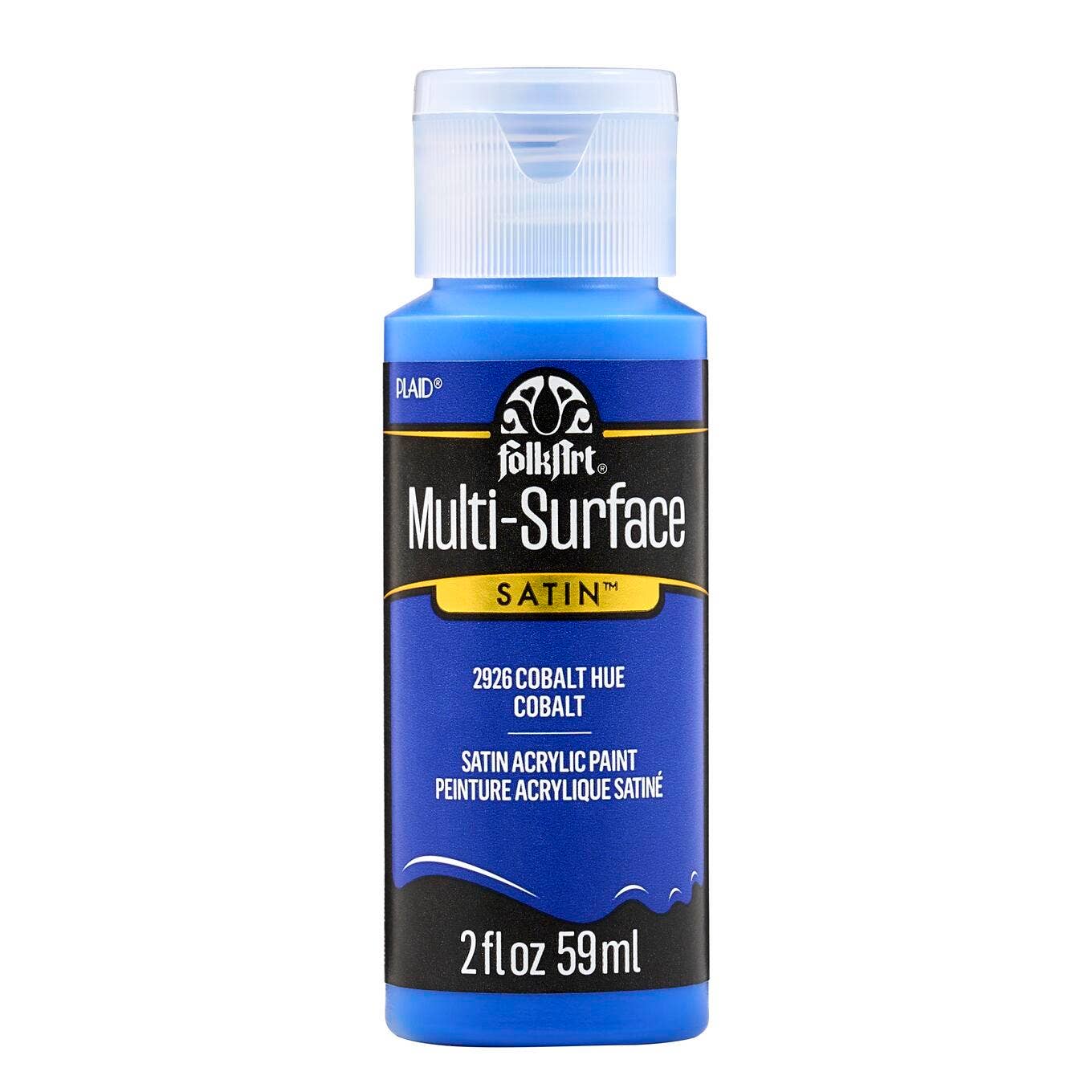 FolkArt ® Multi-Surface Satin Acrylic Paint - 2 oz: Cobalt Hue