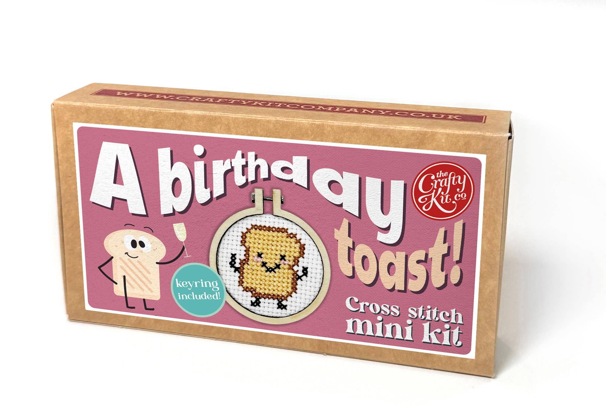 'A Birthday Toast' Mini Matchbox Cross Stitch Kit