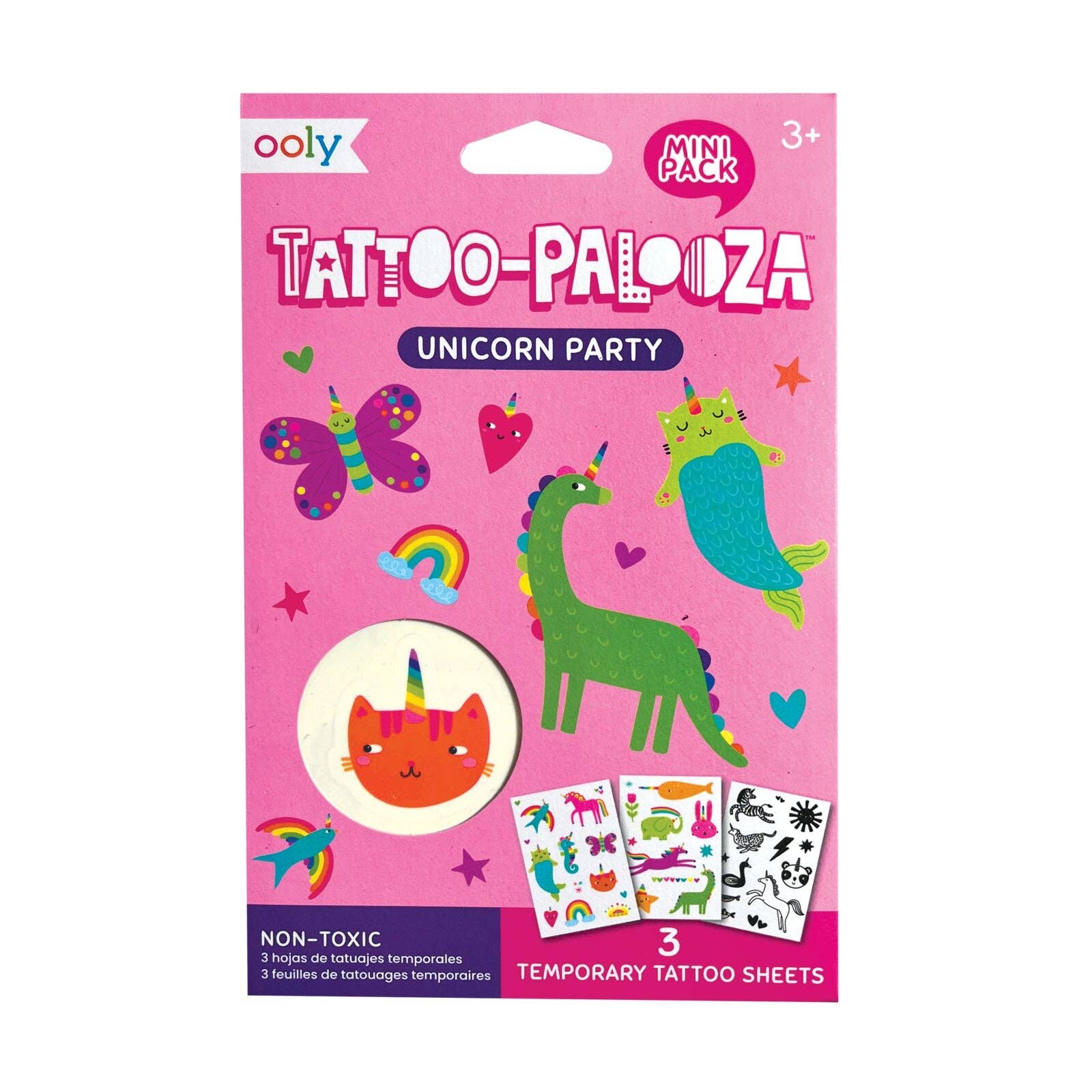 Tattoo Palooza: Mini Temporary Tattoos - Unicorn Party (3 Sh