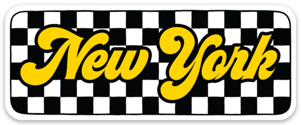 New York NYC (Checkered) Die Cut Magnet