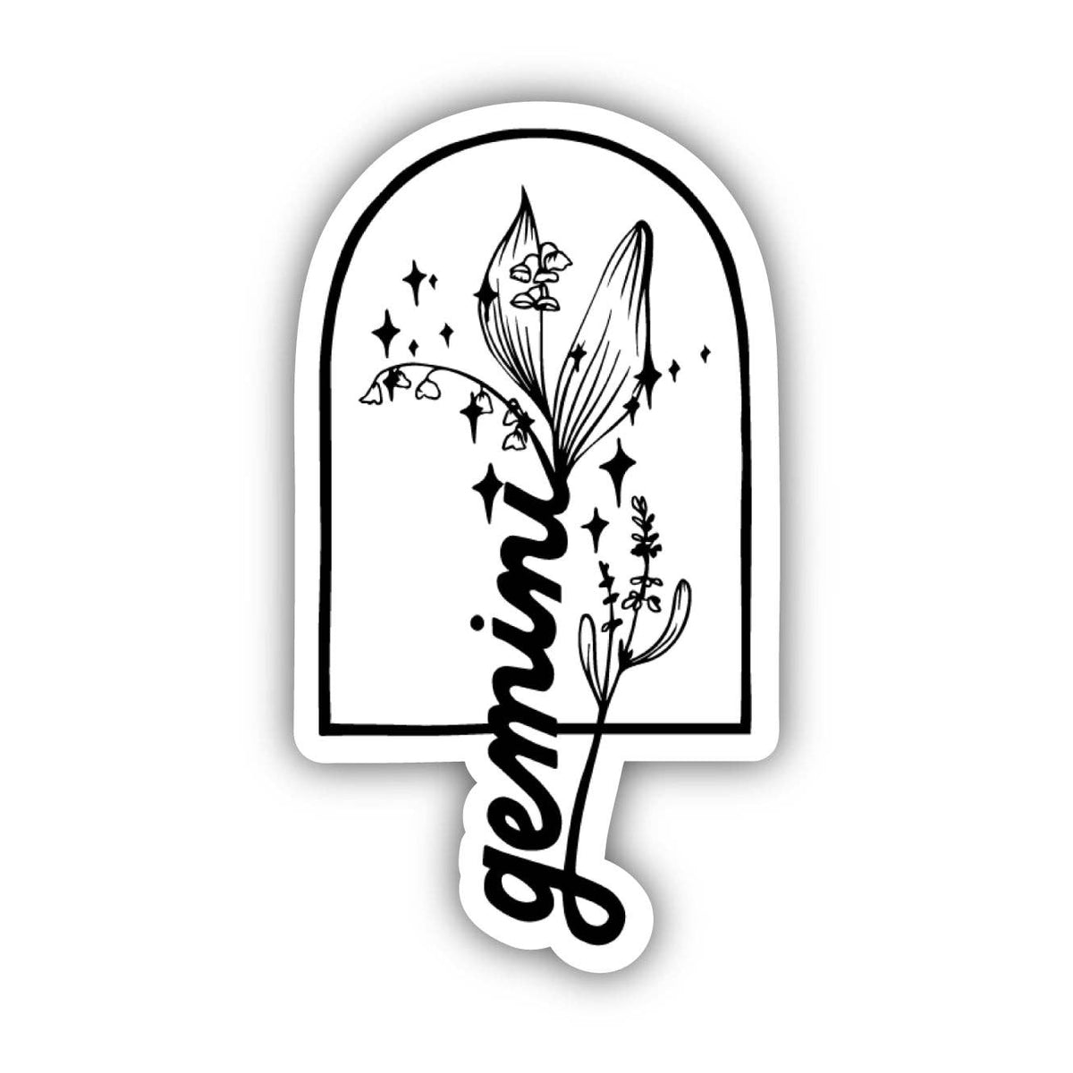 lavender gemini flower Gemini Lavender & Lily Of The Valley Zodiac Sticker