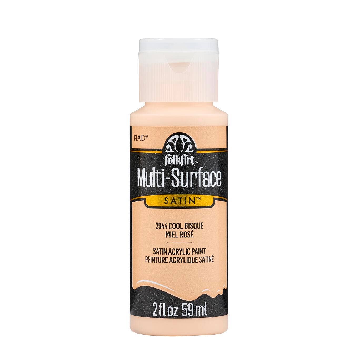 FolkArt ® Multi-Surface Satin Acrylic Paint - 2 oz: Cool Bisque