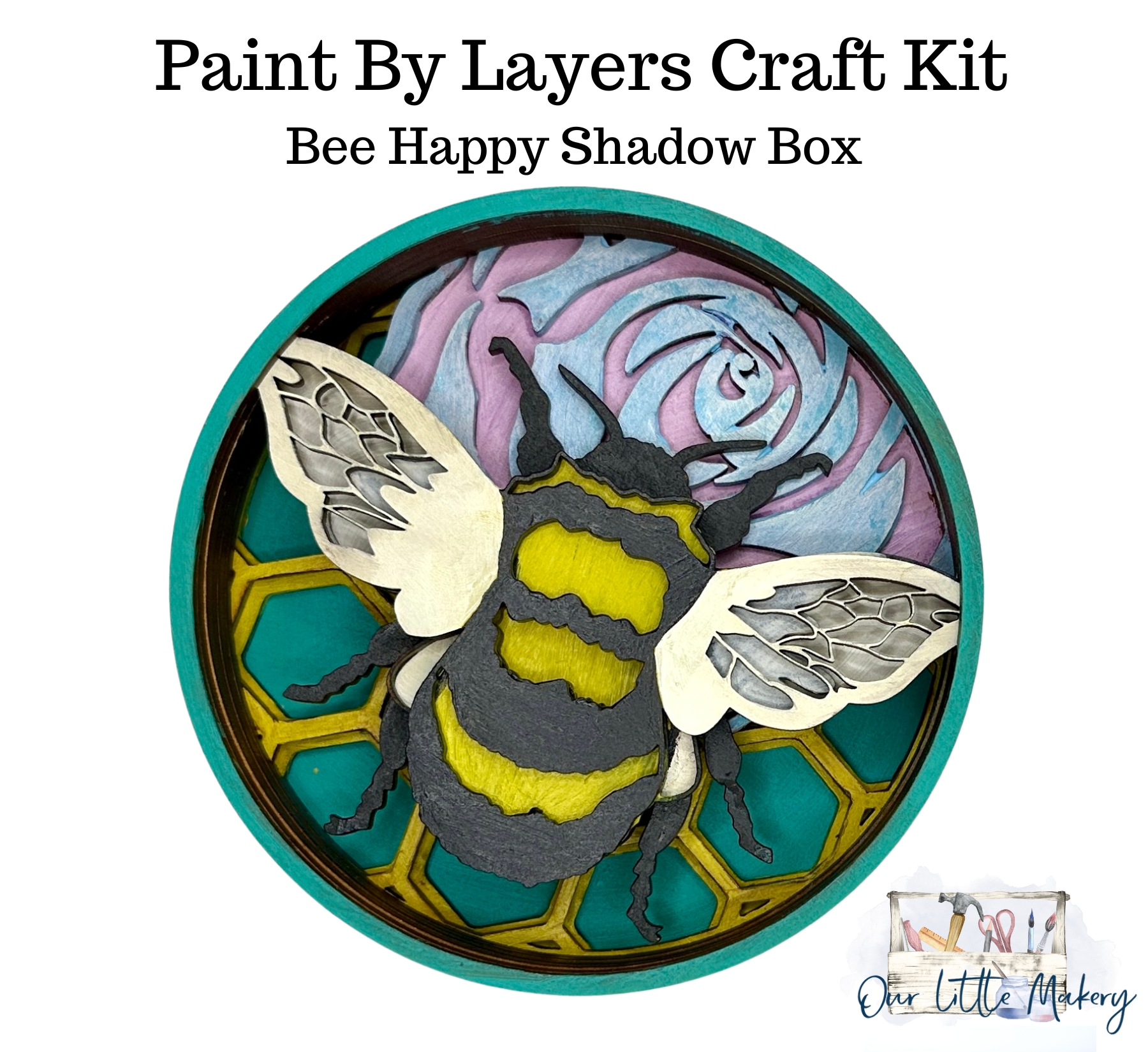 Bee Happy Shadow Box Kit