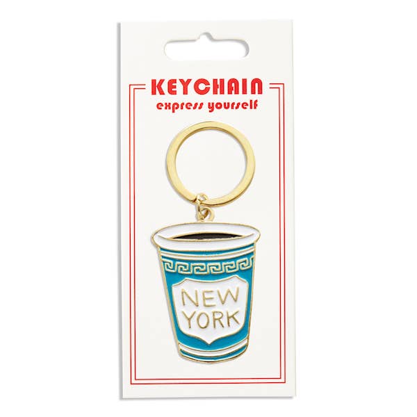 New York City Coffee Cup Keychain