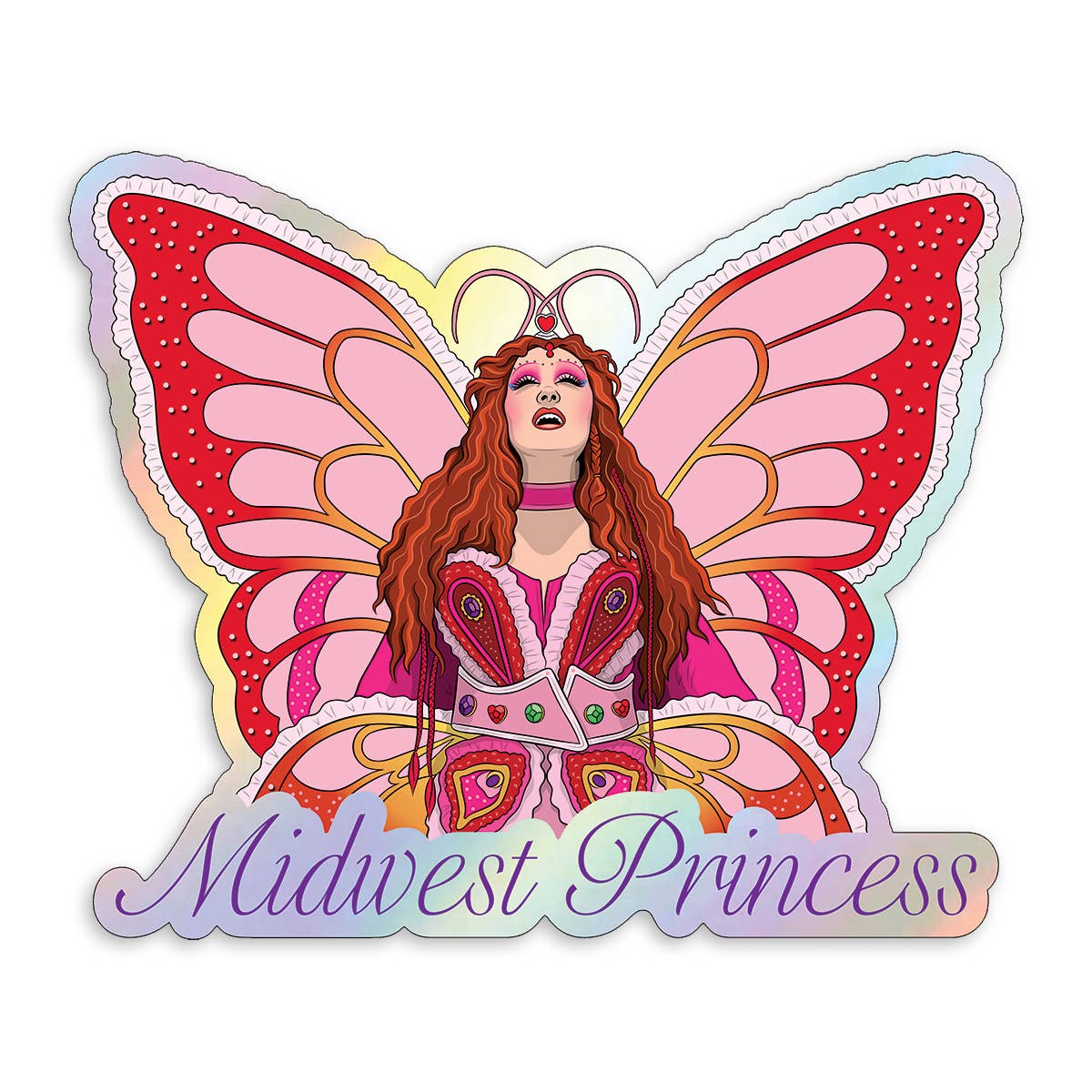 Chap Midwest Princess Die Cut Sticker (Holographic)
