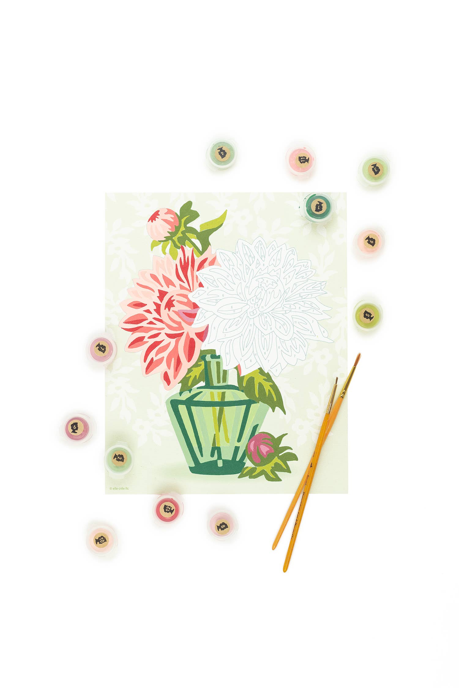 Dahlias in Vase PBN Kit